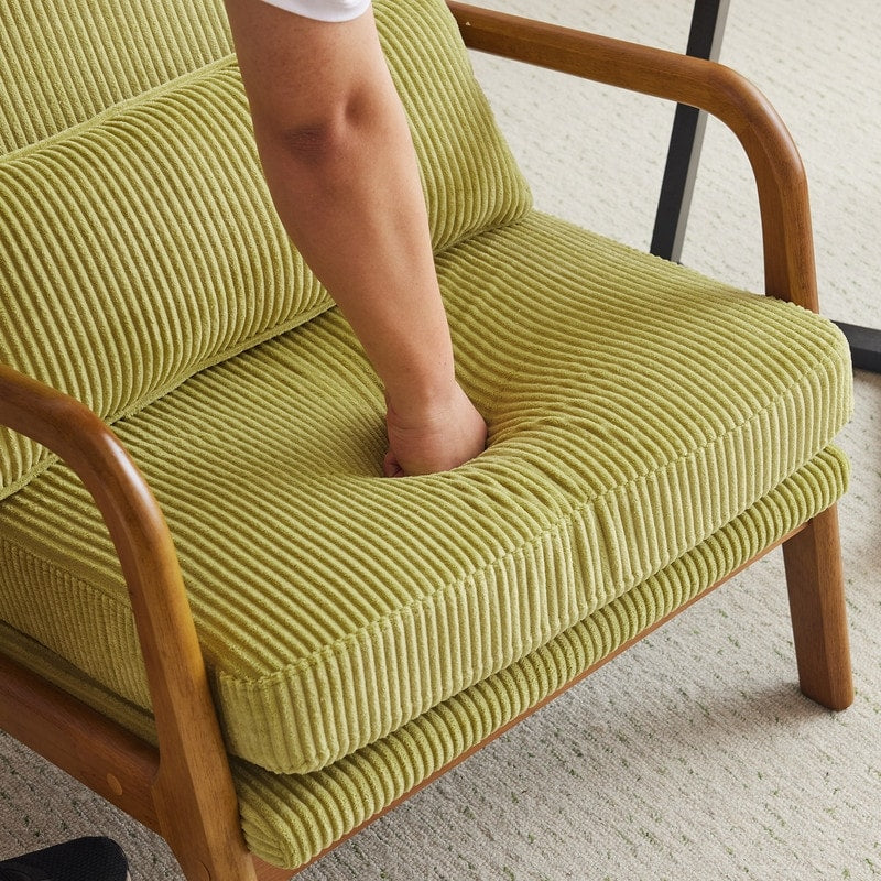 Chaise de loisirs à dossier haut en bois massif avec accoudoirs et dossier Chaise d'appoint