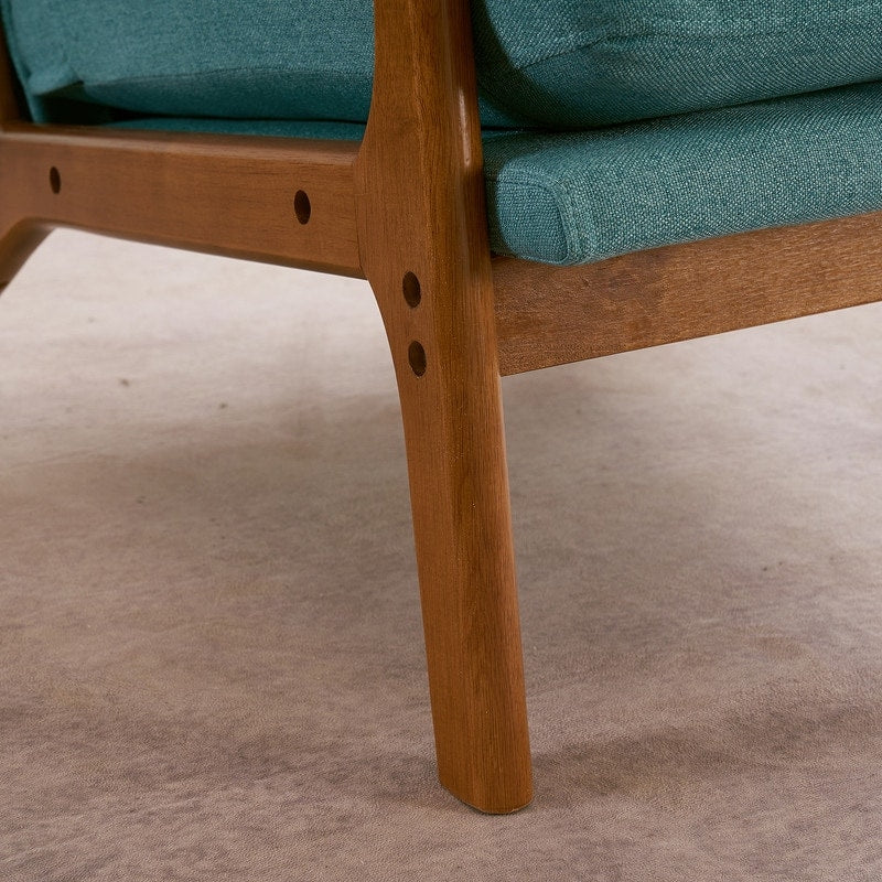 Chaise de loisirs à dossier haut en bois massif avec accoudoirs et dossier Chaise d'appoint