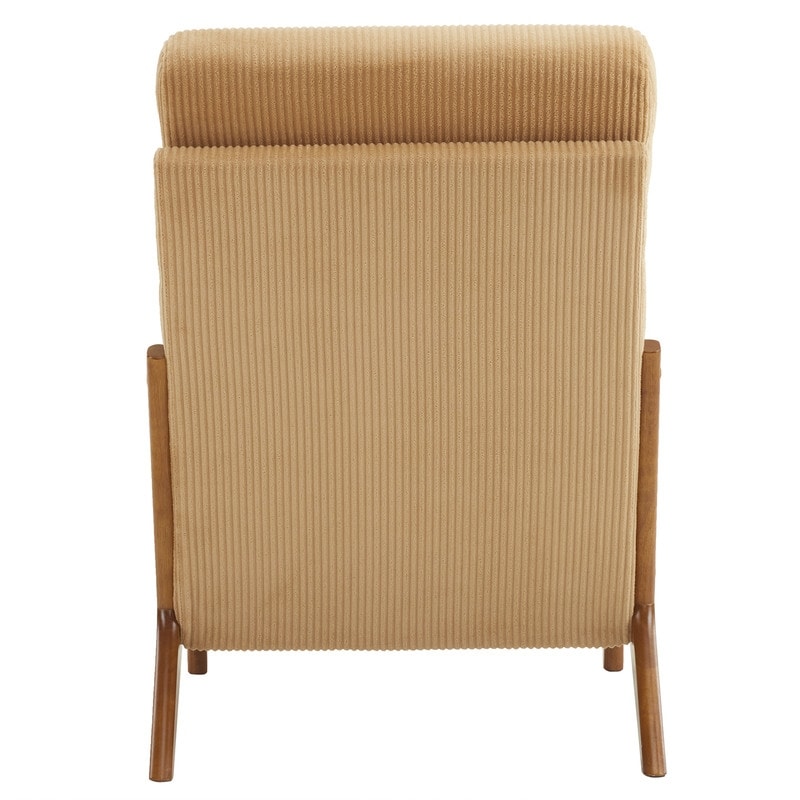 Chaise de loisirs à dossier haut en bois massif avec accoudoirs et dossier Chaise d'appoint