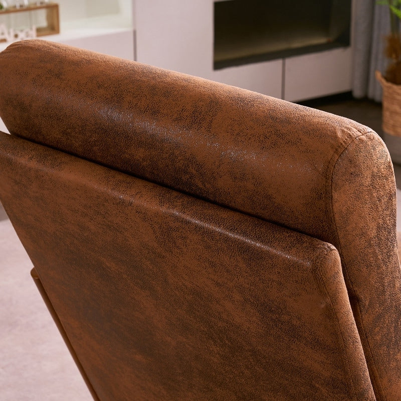 Chaise de loisirs à dossier haut en bois massif avec accoudoirs et dossier Chaise d'appoint