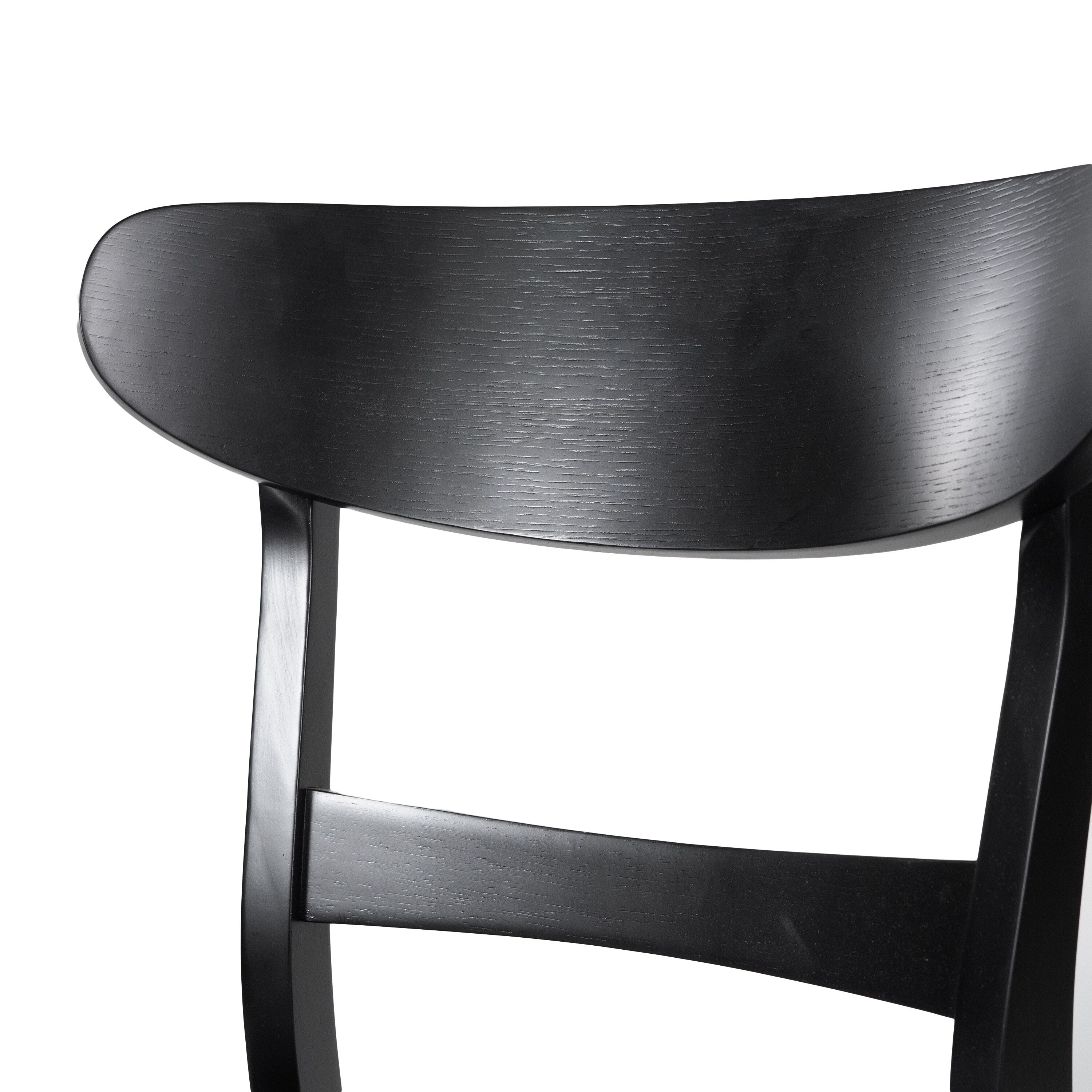 Chaise de salle à manger Abrielle en bois d'hévéa rembourrée de style milieu de siècle (lot de 2) par Christopher Knight Home