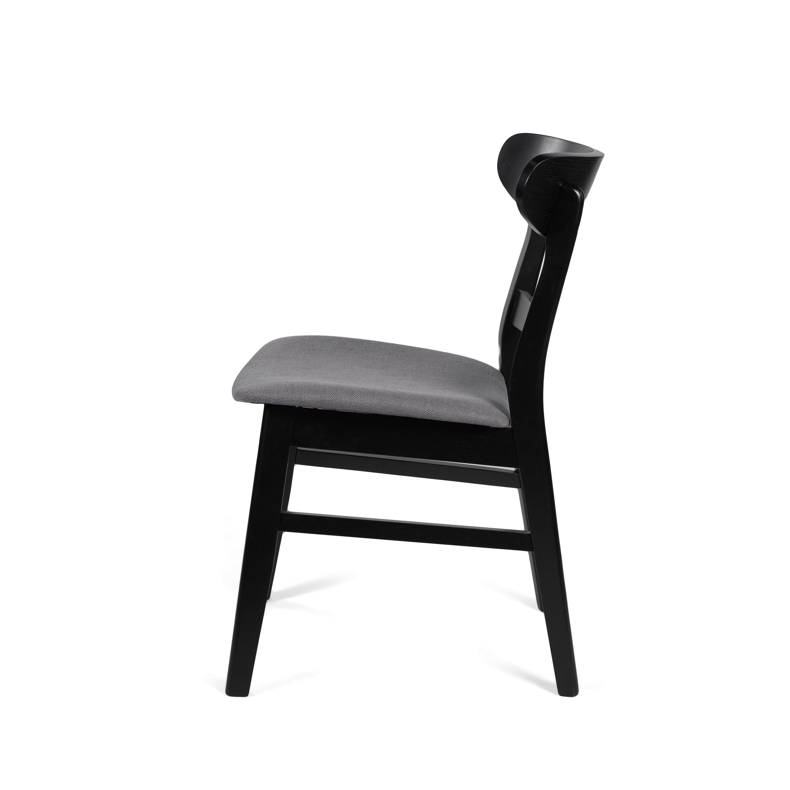Chaise de salle à manger Abrielle en bois d'hévéa rembourrée de style milieu de siècle (lot de 2) par Christopher Knight Home