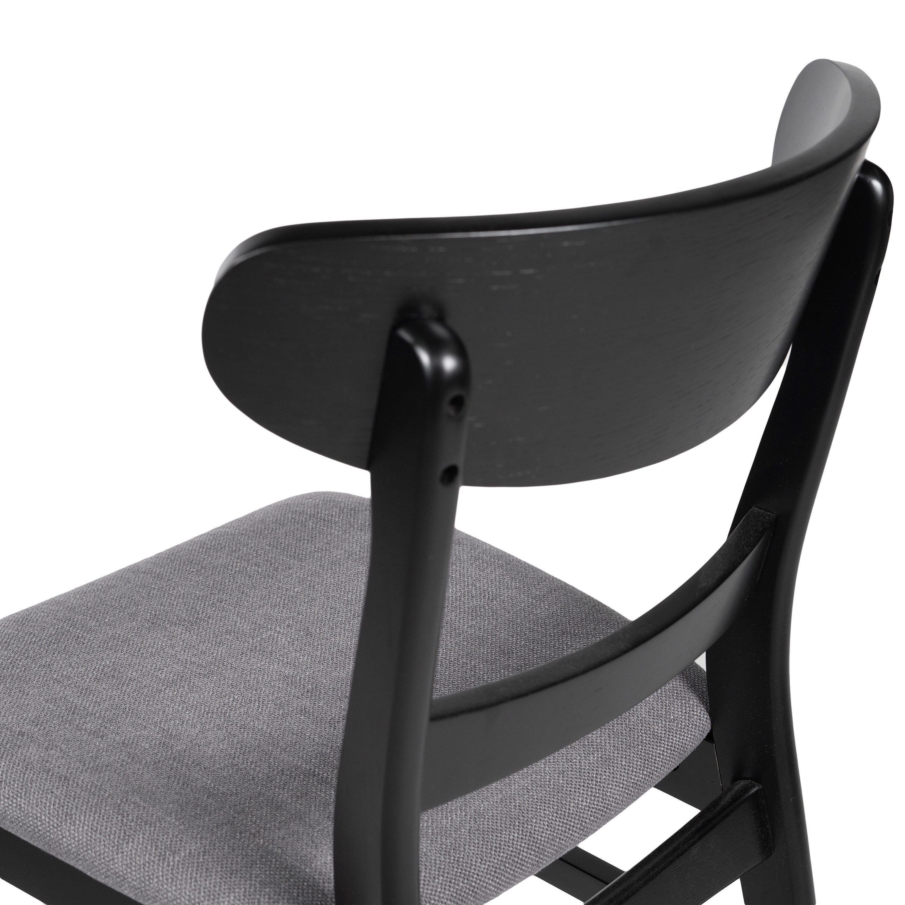 Chaise de salle à manger Abrielle en bois d'hévéa rembourrée de style milieu de siècle (lot de 2) par Christopher Knight Home