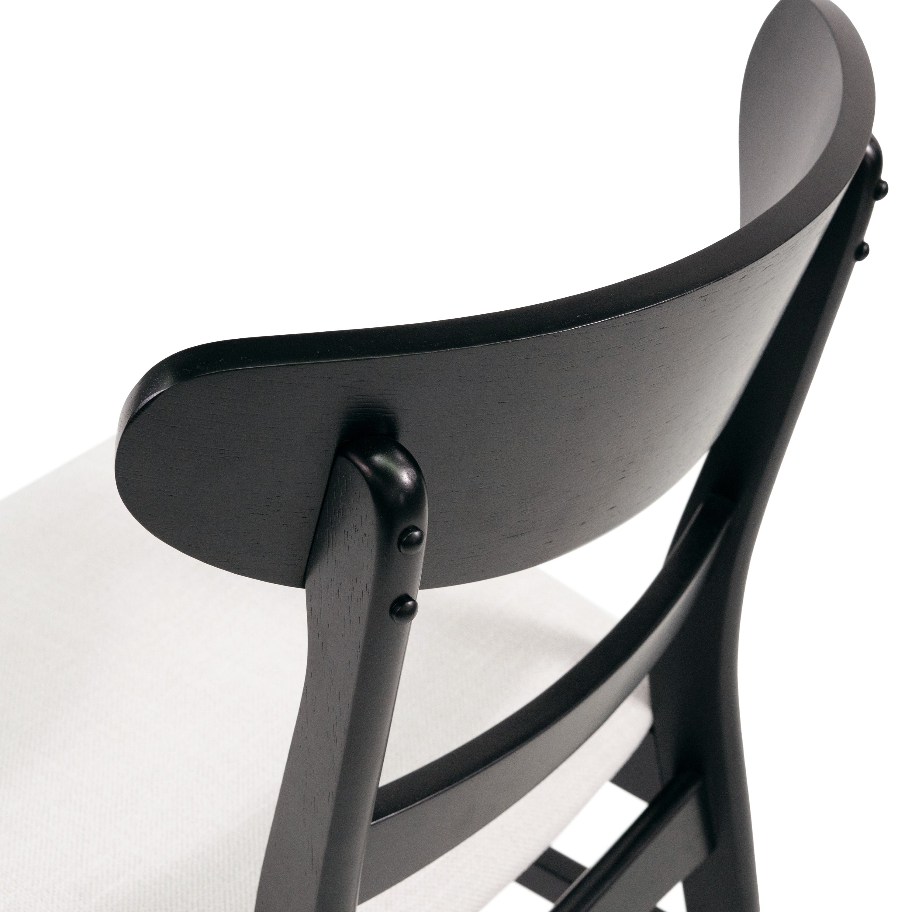 Chaise de salle à manger Abrielle en bois d'hévéa rembourrée de style milieu de siècle (lot de 2) par Christopher Knight Home