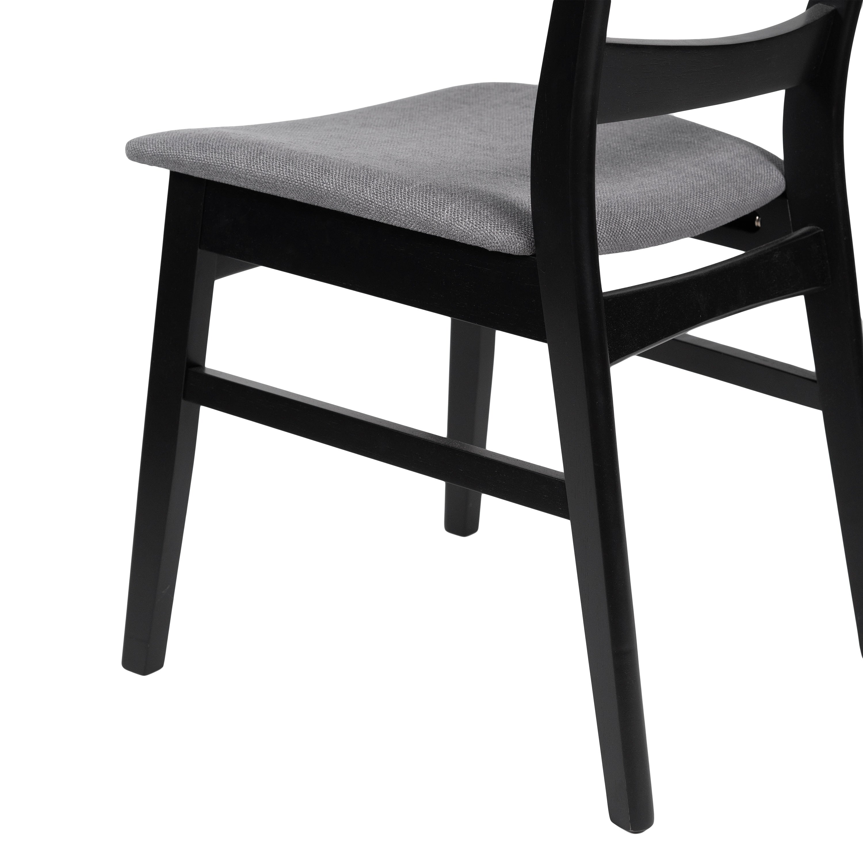 Chaise de salle à manger Abrielle en bois d'hévéa rembourrée de style milieu de siècle (lot de 2) par Christopher Knight Home