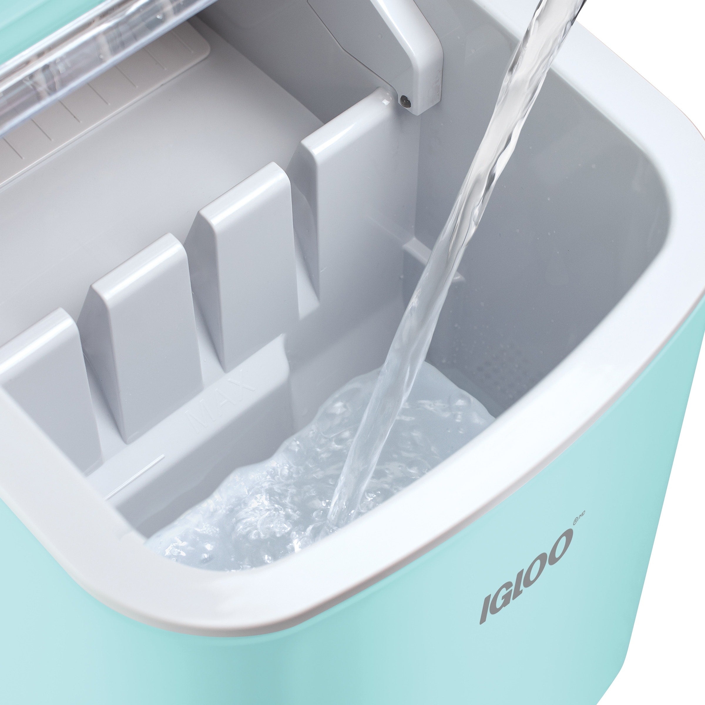 Machine à glaçons portative autonettoyante et automatique Igloo de 11,8 kg avec poignée, couleur aqua