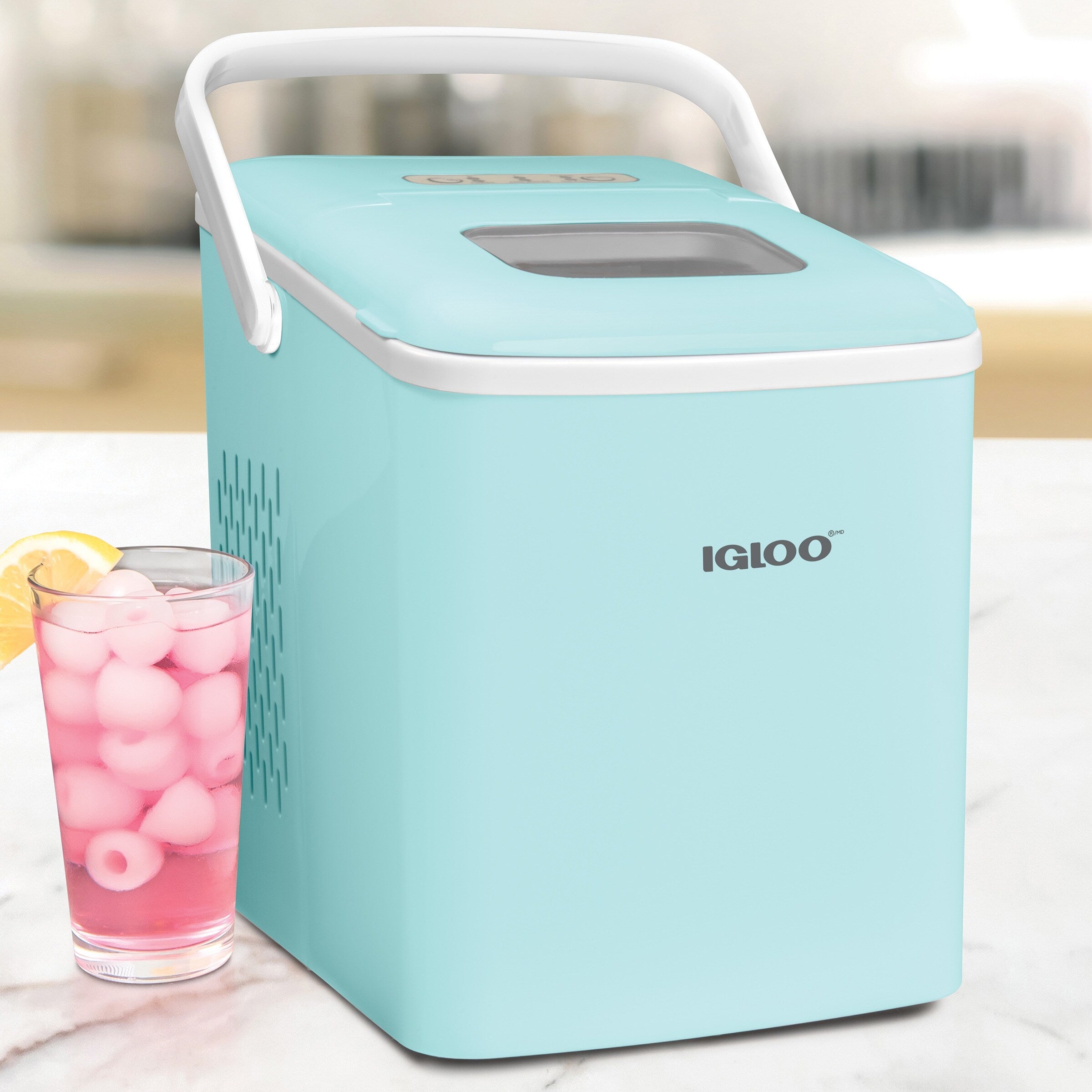 Machine à glaçons portative autonettoyante et automatique Igloo de 11,8 kg avec poignée, couleur aqua