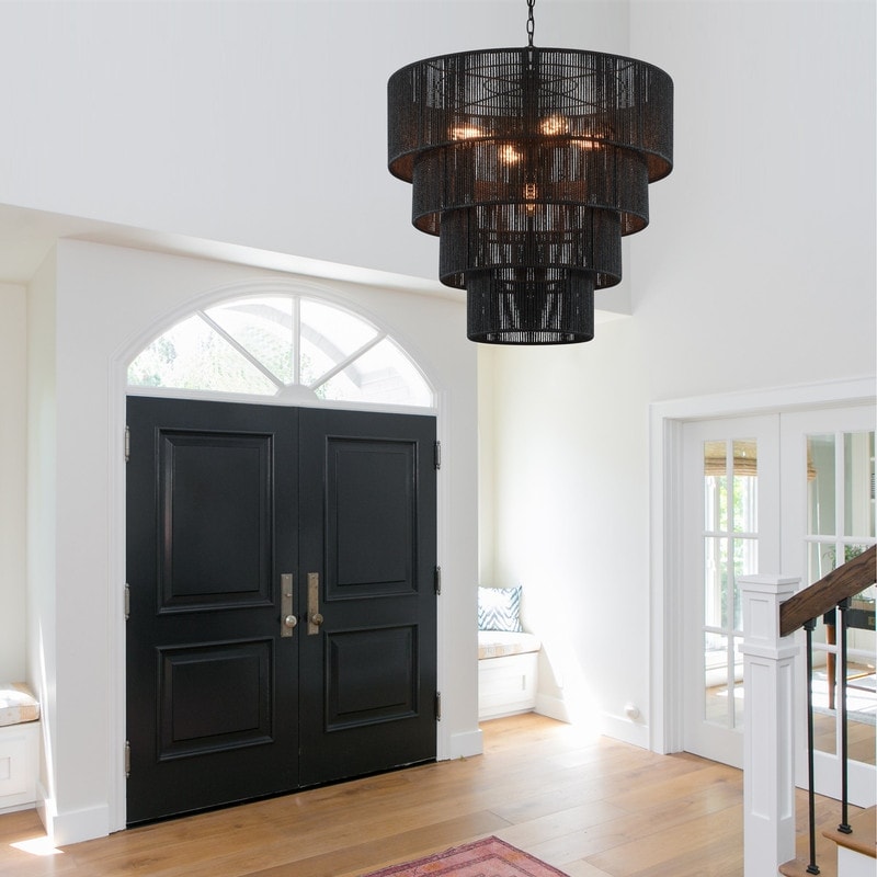 Suspension bohème KAWOTI largeur 26, 5 lumières, 4 niveaux