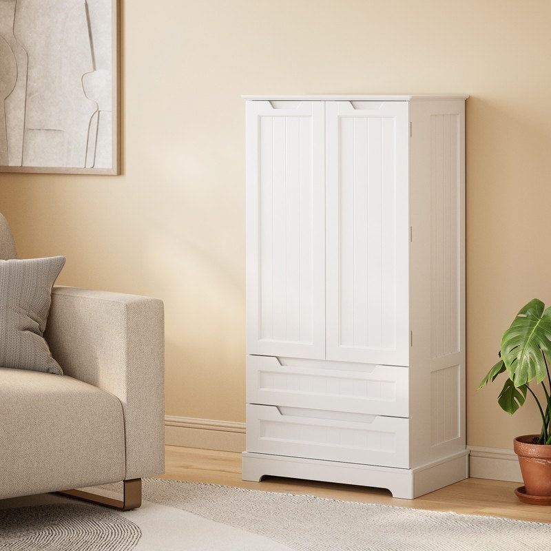 Armoire de rangement pour cuisine, armoire de rangement pour salle de bain indépendante avec 2 portes et tiroirs