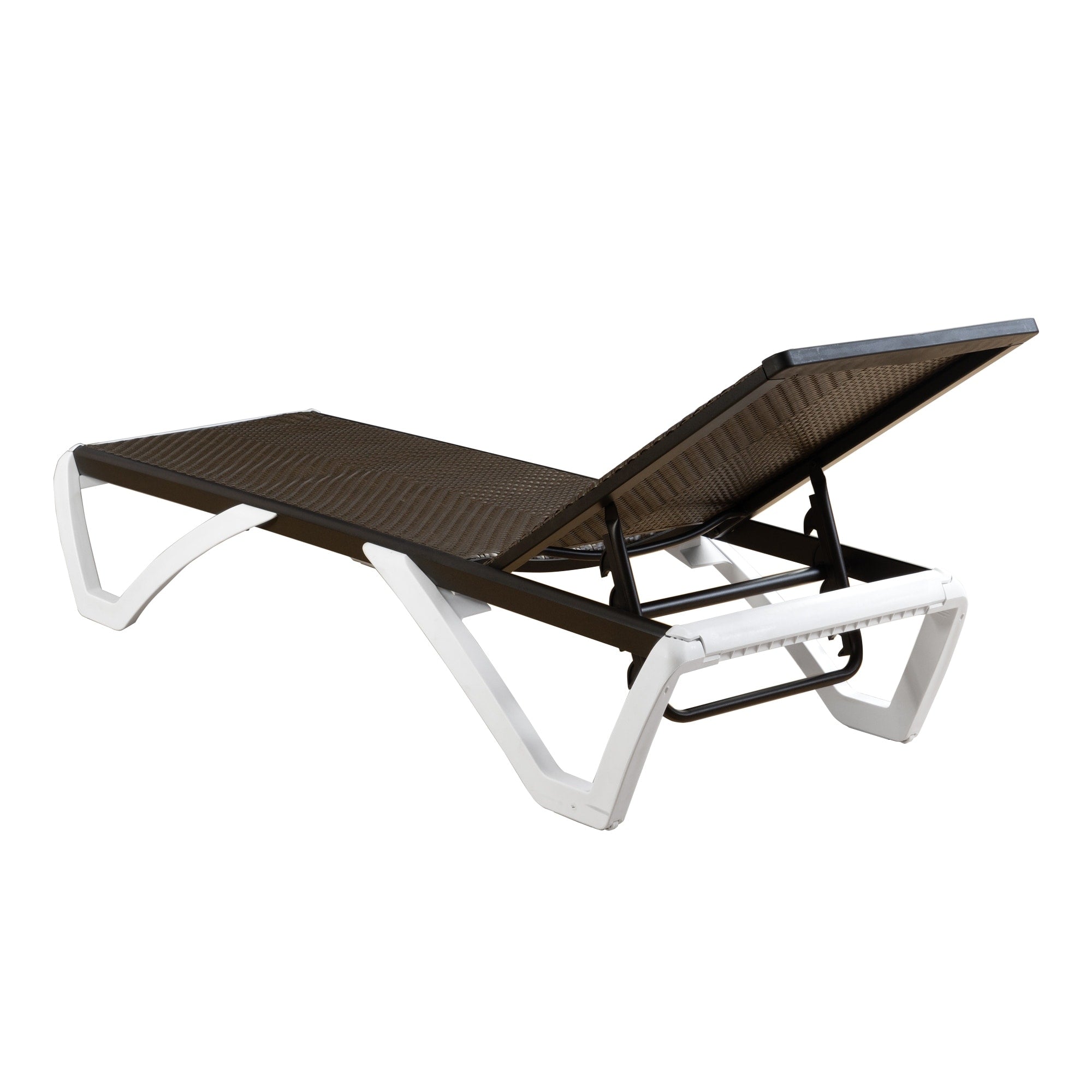 Chaise longue inclinable et réglable Kozyard Alan, pieds entièrement plats en aluminium et résine polypropylène