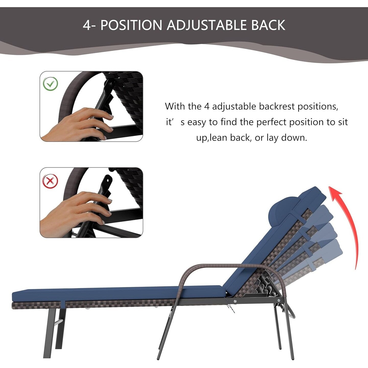 Ensemble de chaises longues d'extérieur 3 pièces Kullavik