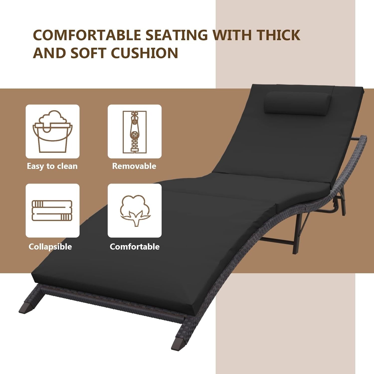 Ensemble de chaises longues d'extérieur 3 pièces Kullavik