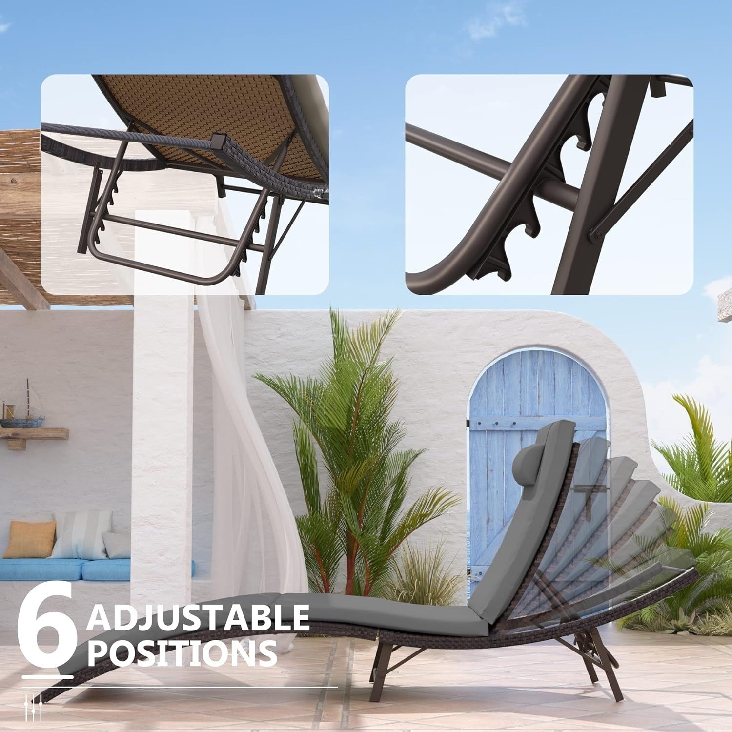 Ensemble de chaises longues d'extérieur 3 pièces Kullavik
