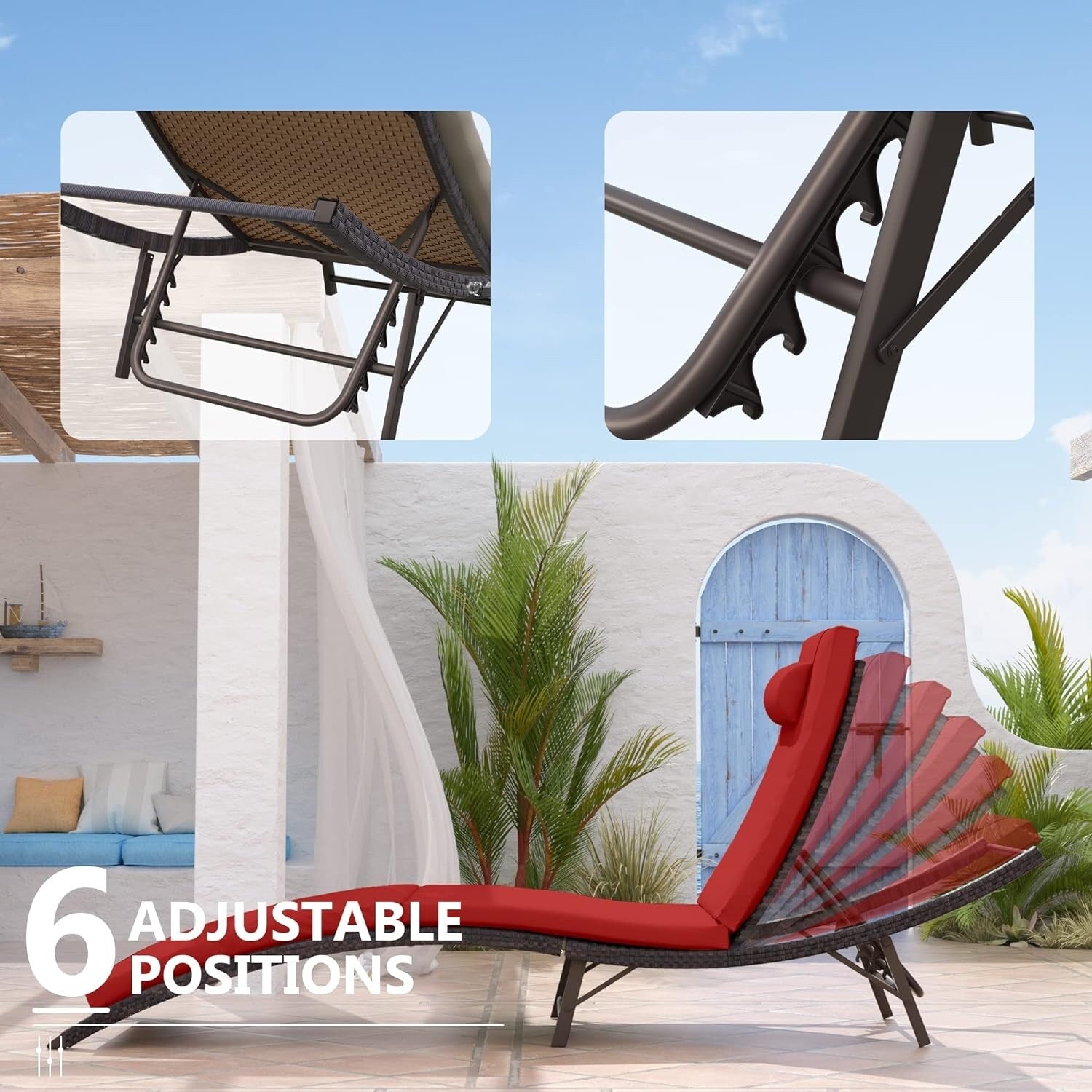 Ensemble de chaises longues d'extérieur 3 pièces Kullavik