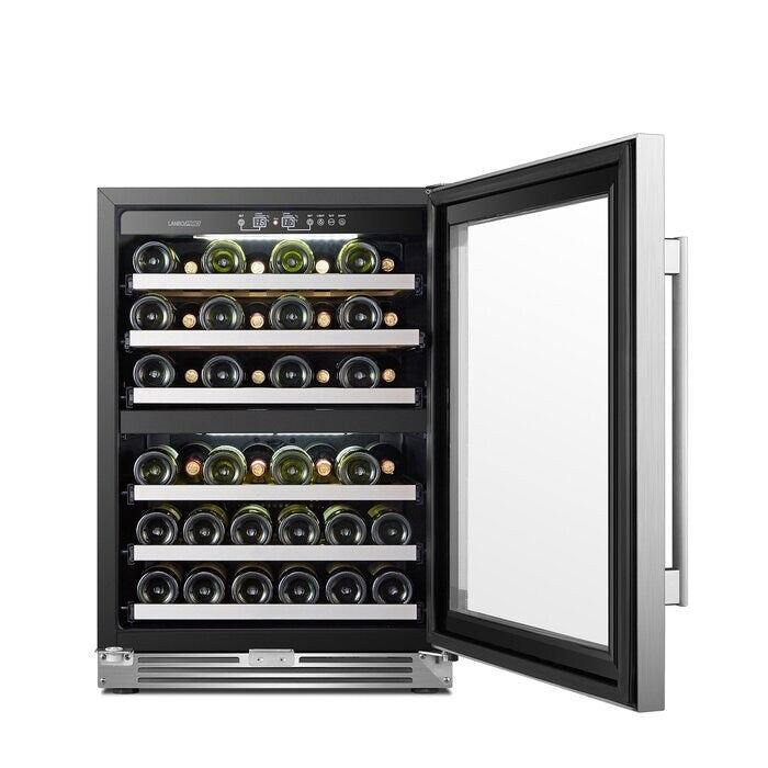 Refroidisseur à vin à compresseur double zone LanboPro 24 pouces 44 bouteilles