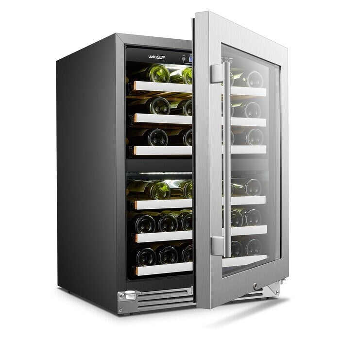Refroidisseur à vin à compresseur double zone LanboPro 24 pouces 44 bouteilles