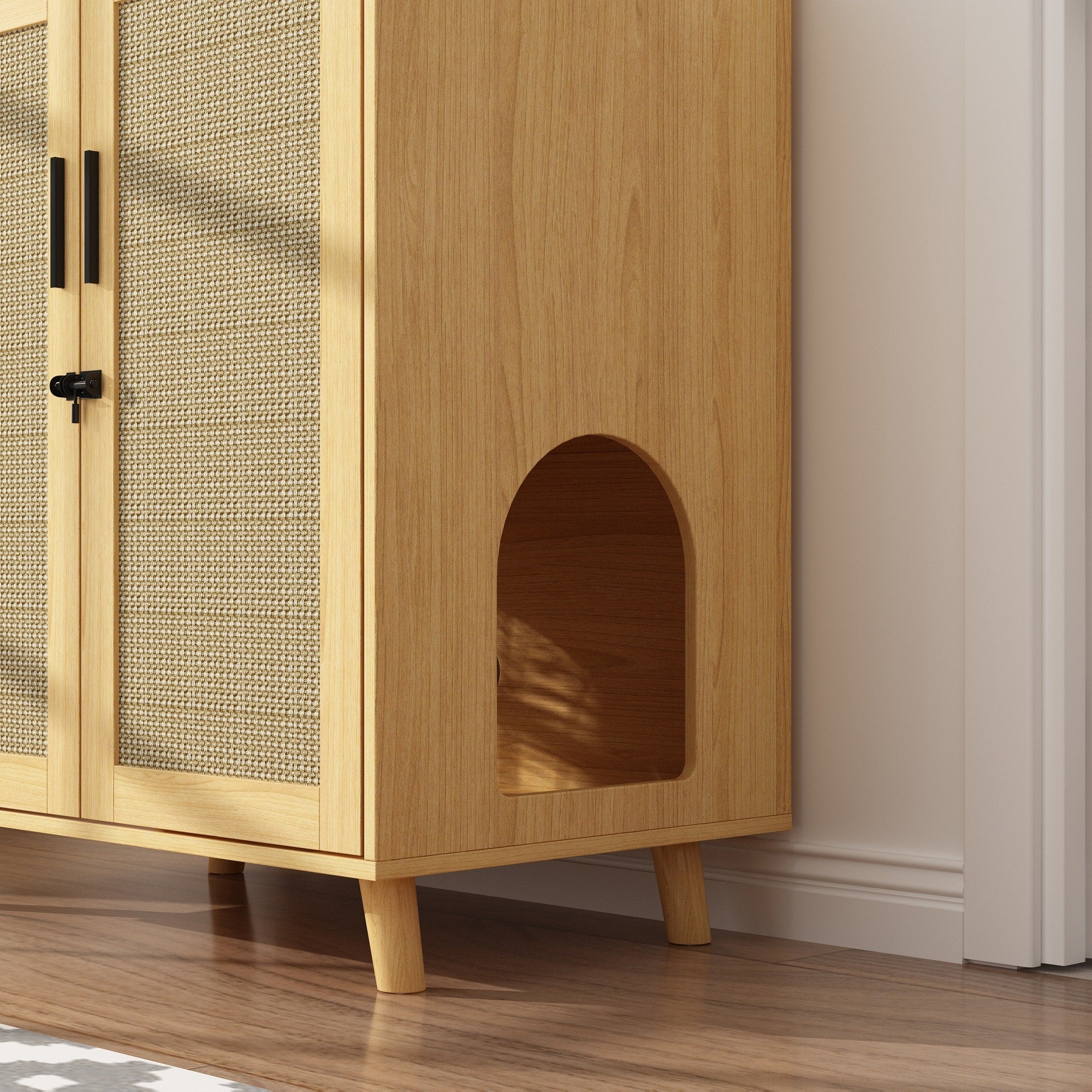 Enceinte de bac à litière pour chat Meubles Table d'appoint Canapé Table