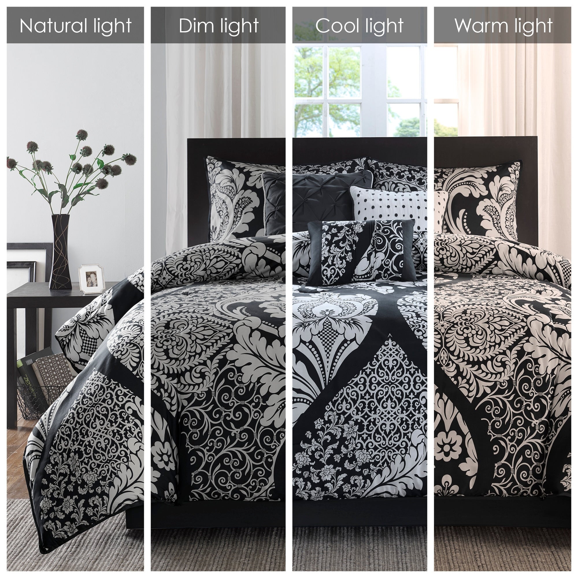 Ensemble de couette en coton imprimé Madison Park Marcella 7 pièces