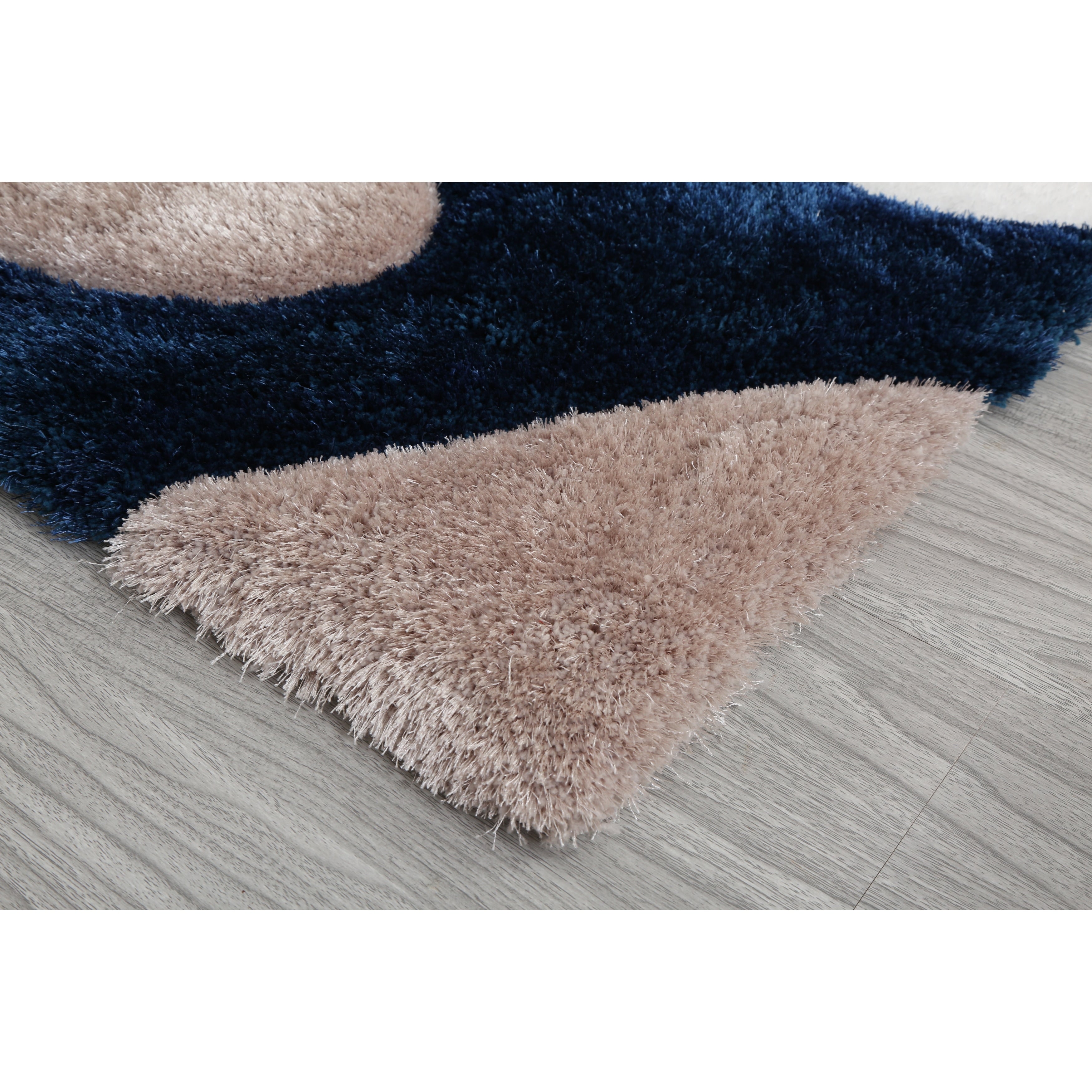 Tapis à poils longs Mateos au design abstrait