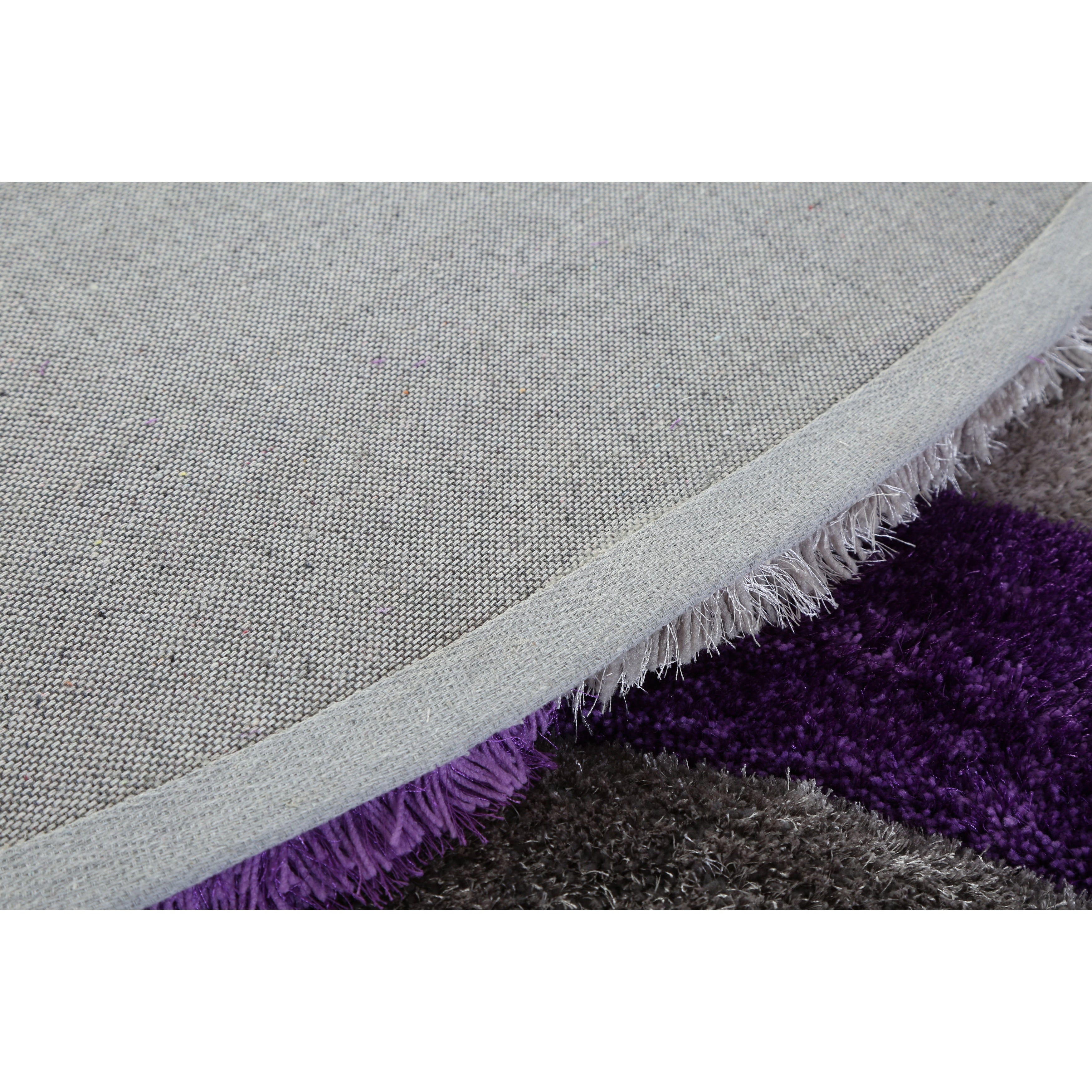 Tapis à poils longs Mateos au design abstrait