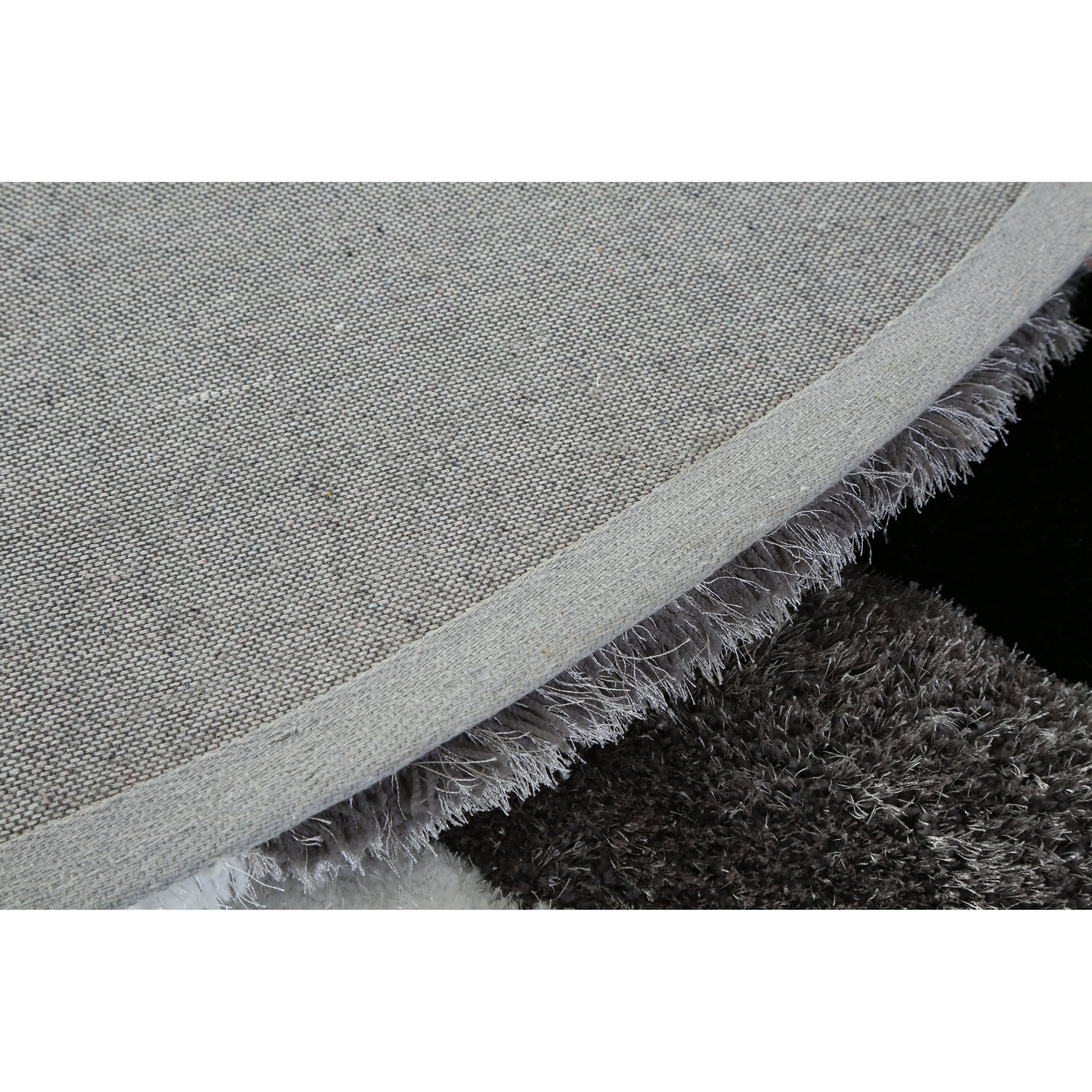 Tapis à poils longs Mateos au design abstrait