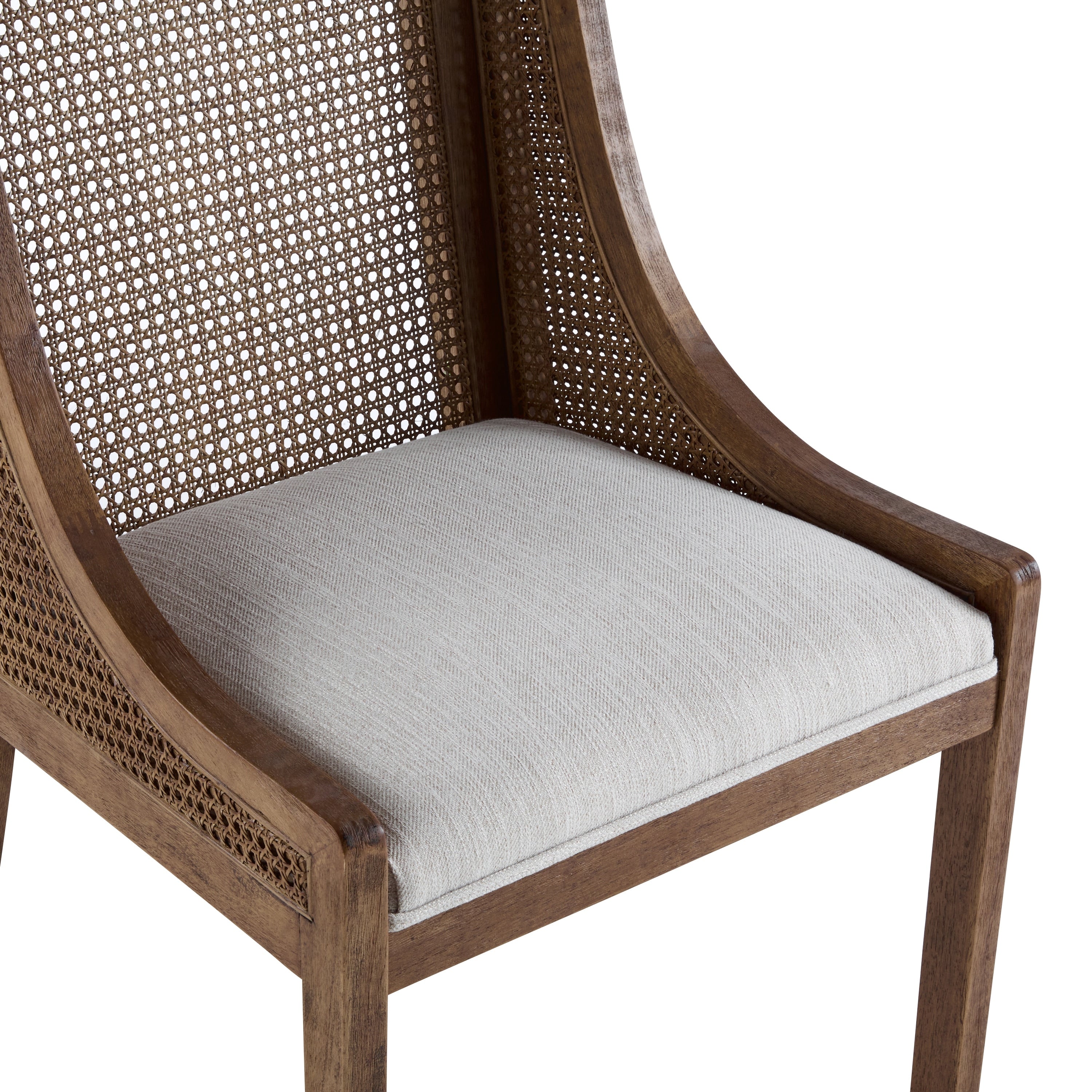 Chaises de salle à manger rembourrées en rotin et bois Maurers (lot de 2) par Christopher Knight Home