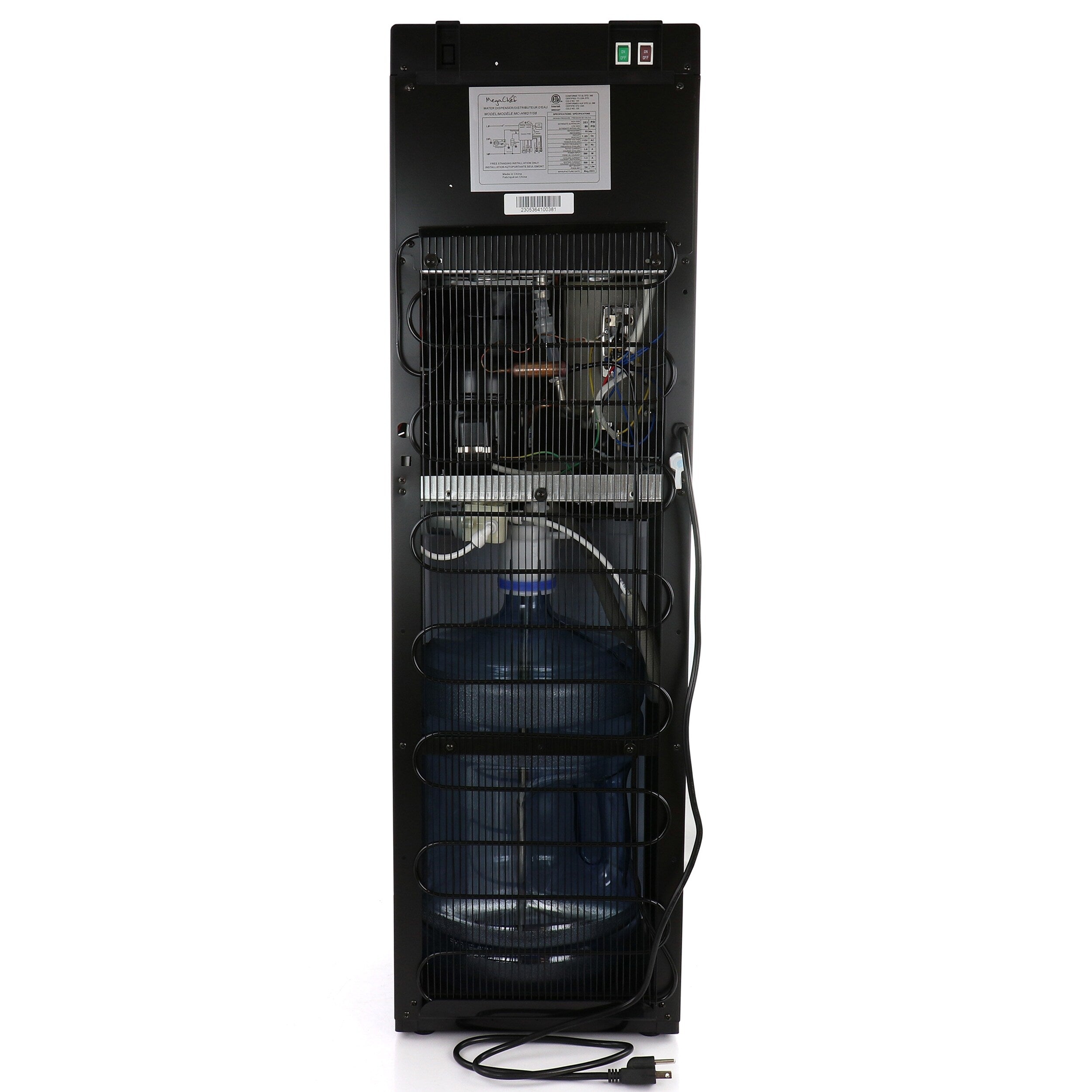 Distributeur d'eau chaude et froide MegaChef à chargement par le bas - 12 x 13,6 x 41