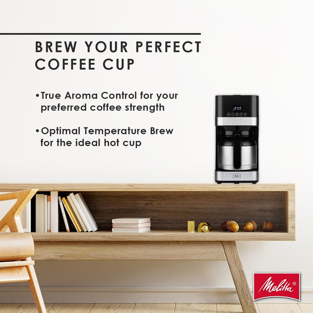 Cafetière filtre Melitta Aroma Tocco 8 tasses avec carafe thermique et écran tactile