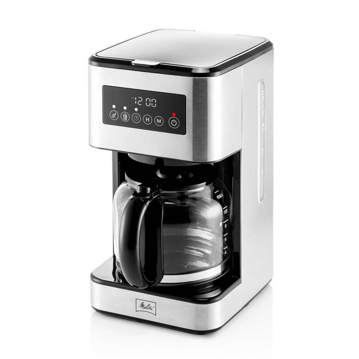 Cafetière filtre Melitta Aroma Tocco Plus 12 tasses, eau chaude et eau glacée, avec carafe en verre et écran tactile