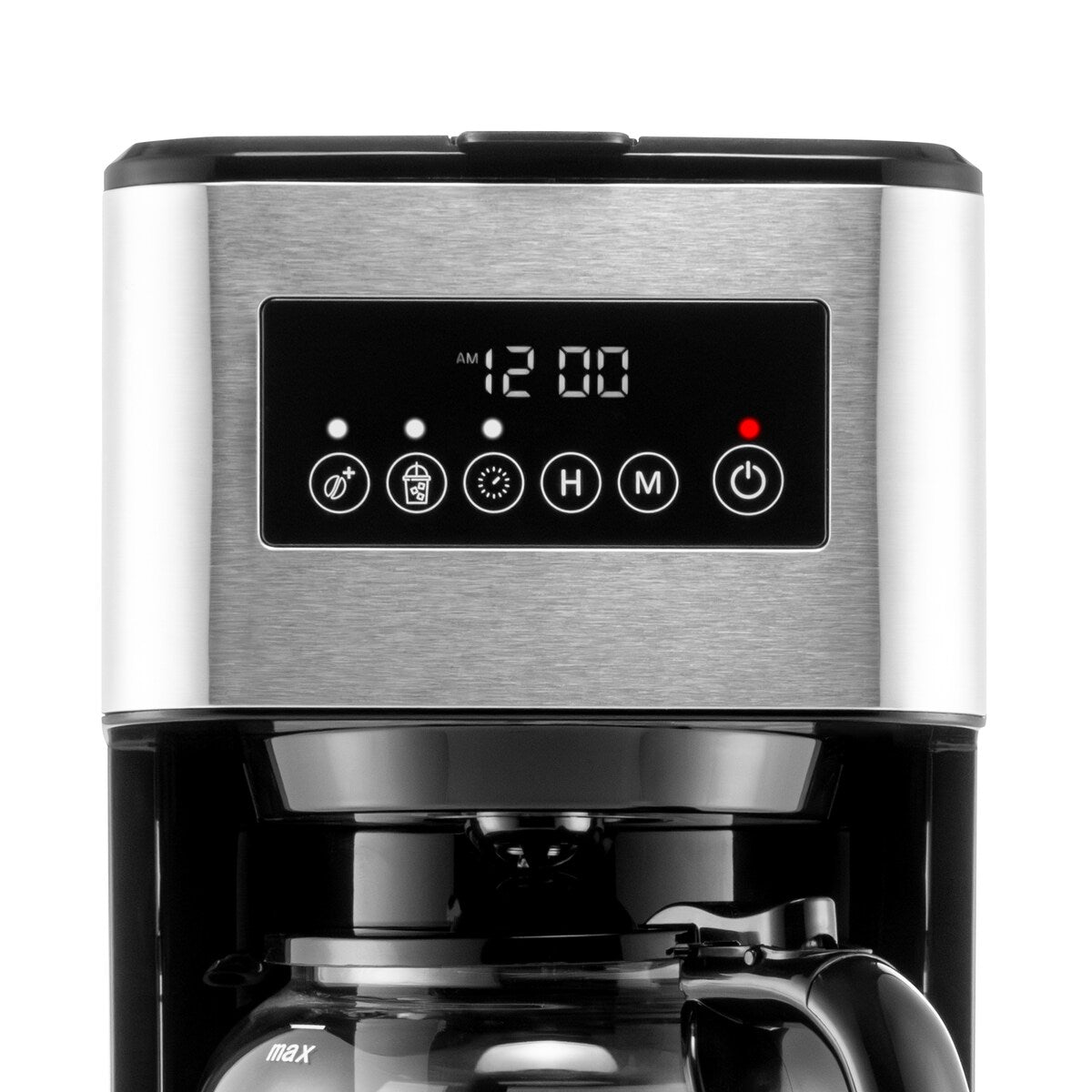 Cafetière filtre Melitta Aroma Tocco Plus 12 tasses, eau chaude et eau glacée, avec carafe en verre et écran tactile