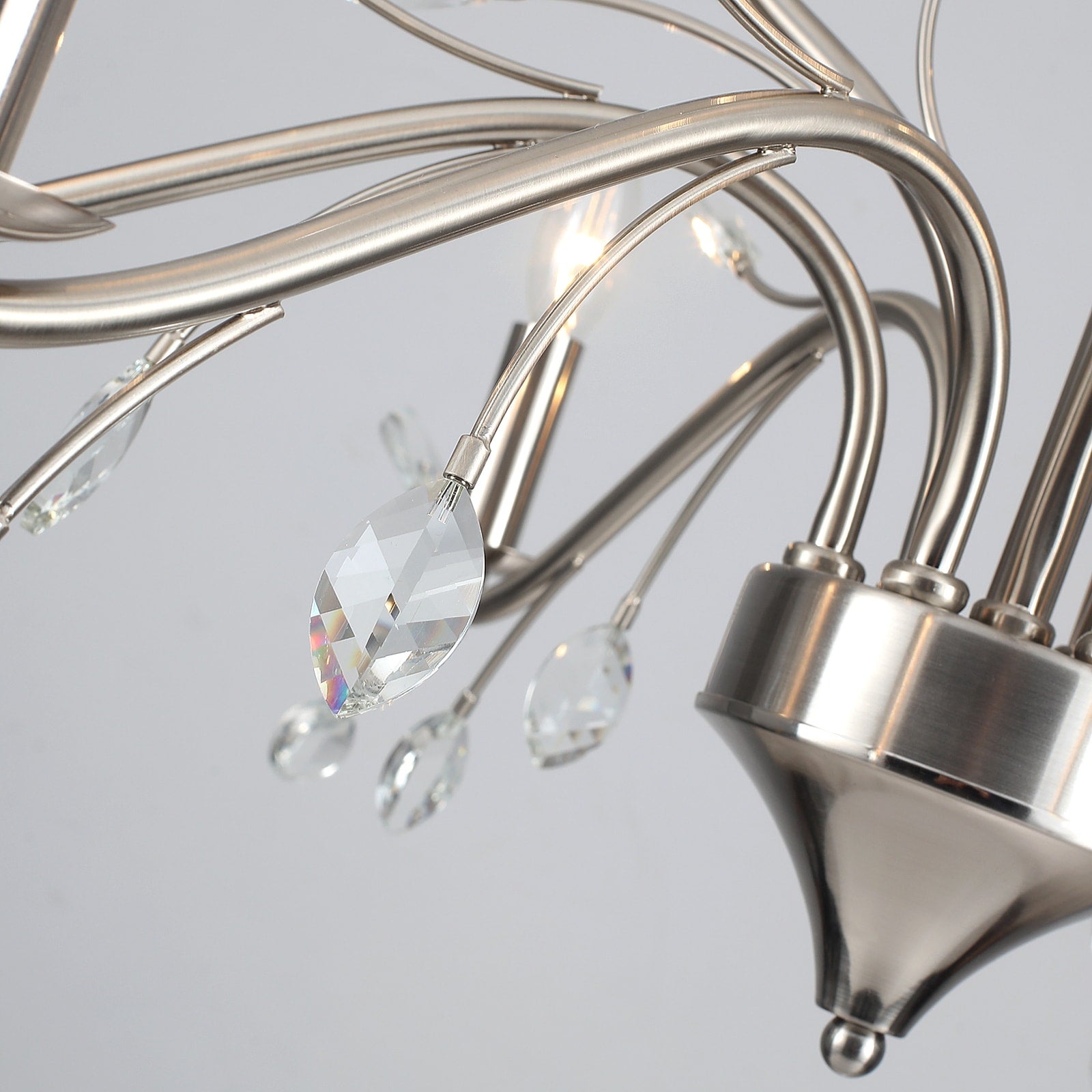 Lustre en cristal style bougie style rétro avec branches d'arbres