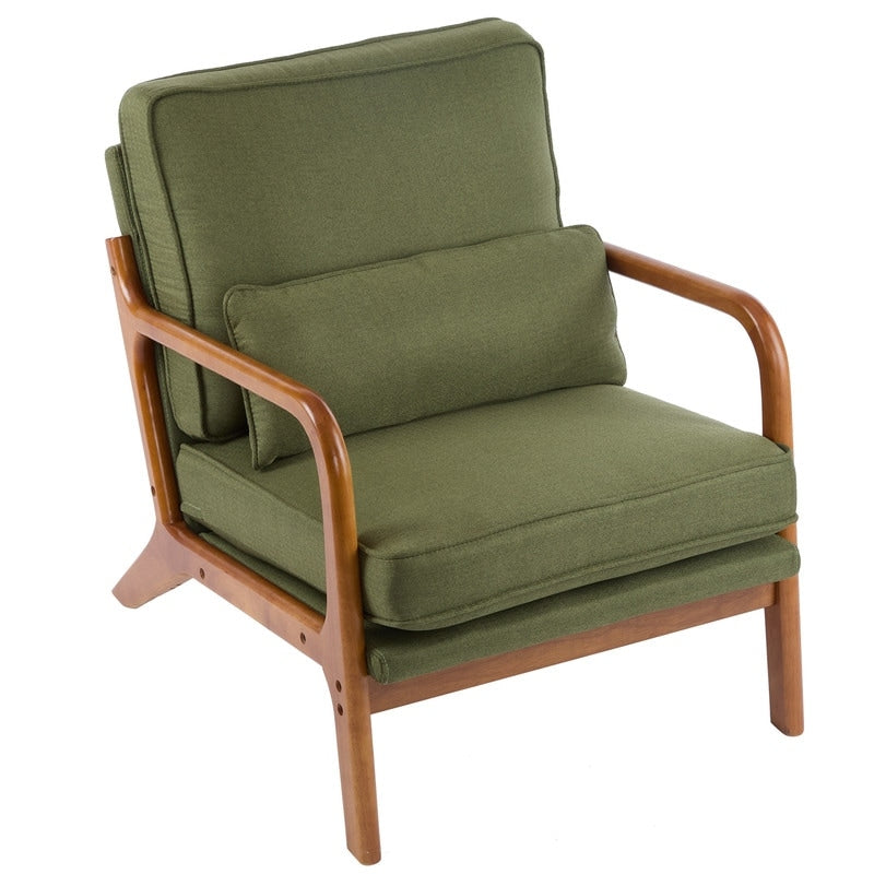 Chaise d'appoint rembourrée de style moderne du milieu du siècle