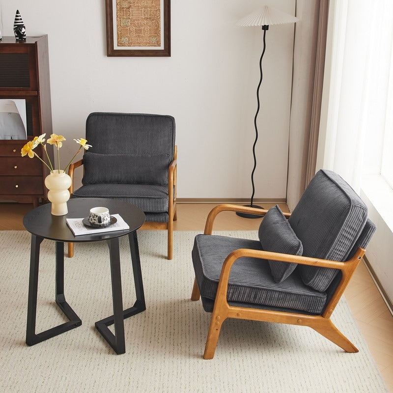 Chaise d'appoint rembourrée de style moderne du milieu du siècle