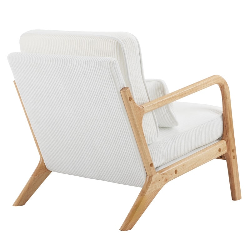 Chaise d'appoint rembourrée de style moderne du milieu du siècle