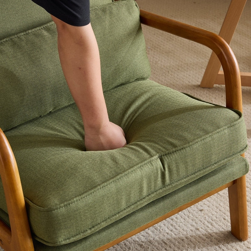 Chaise d'appoint rembourrée de style moderne du milieu du siècle