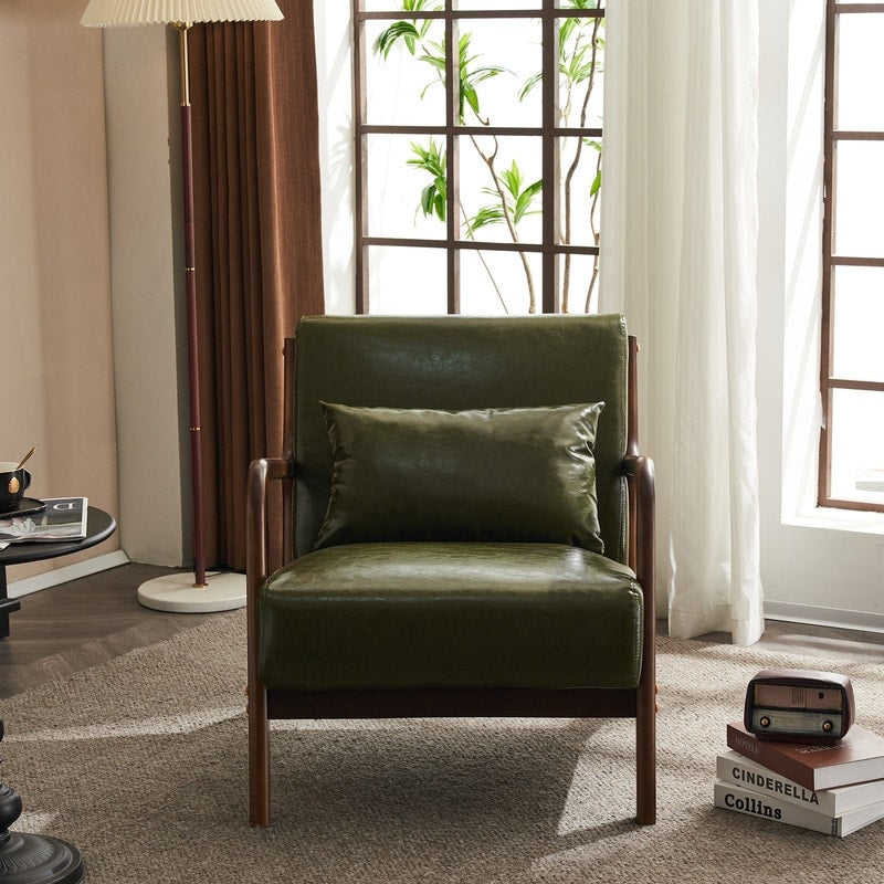 Chaise d'appoint rembourrée de style moderne du milieu du siècle