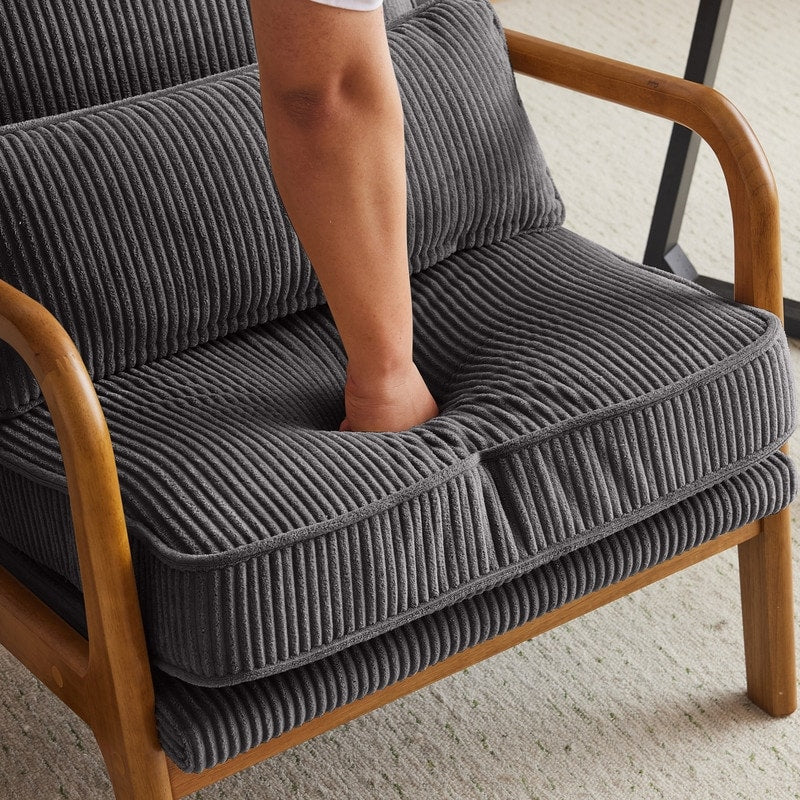 Chaise d'appoint rembourrée de style moderne du milieu du siècle