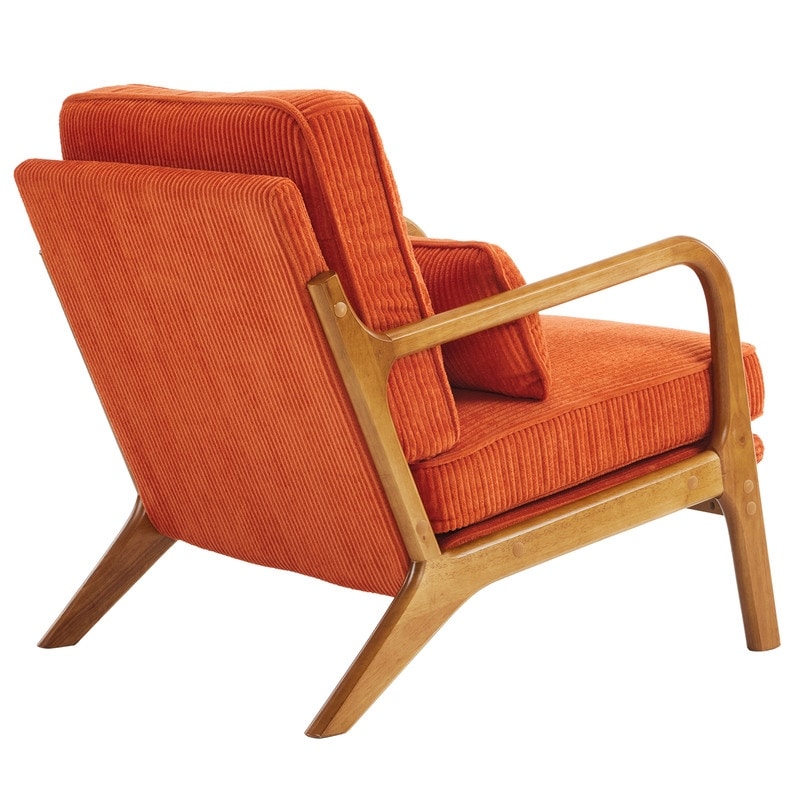 Chaise d'appoint rembourrée de style moderne du milieu du siècle