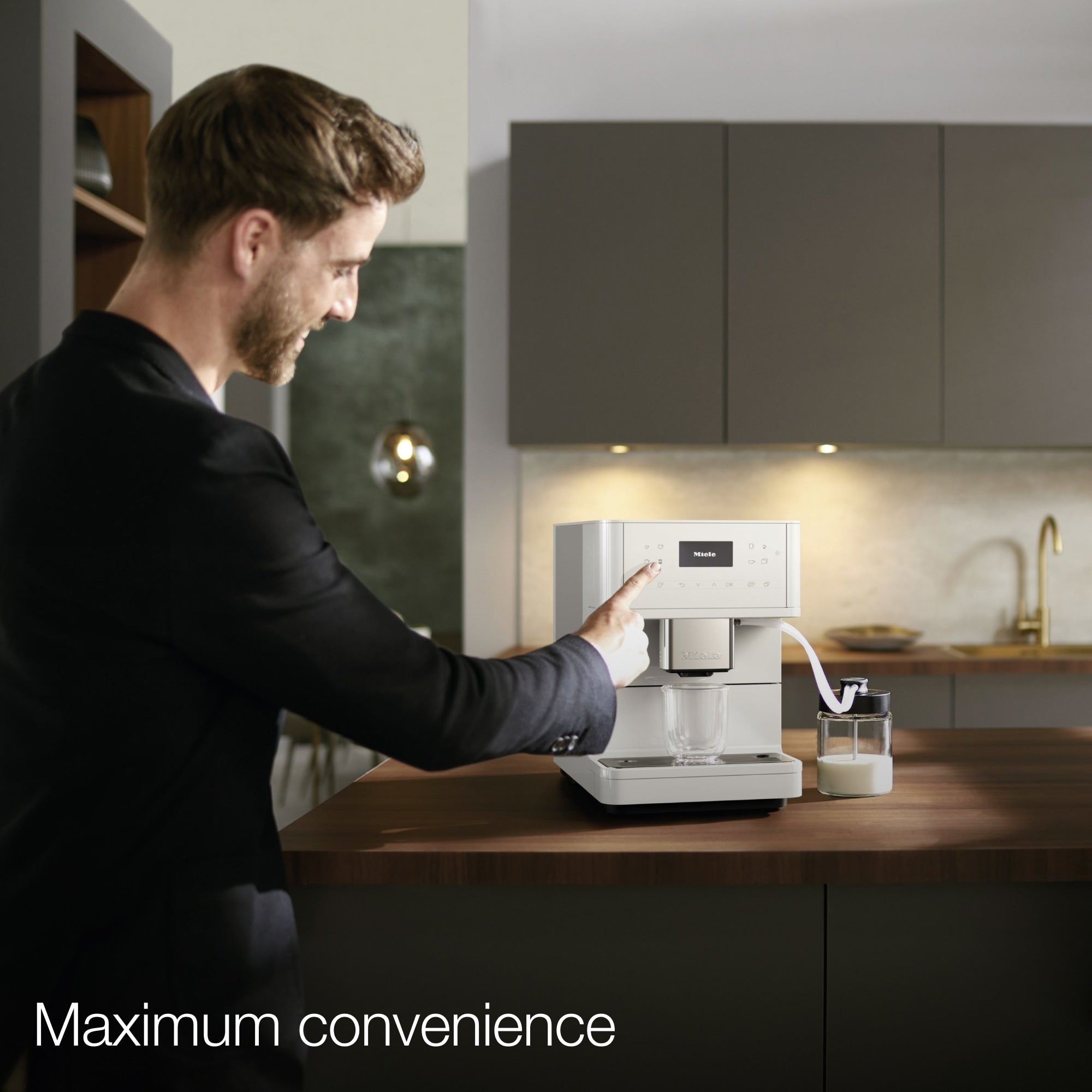 Machine à café de comptoir Miele CM 6160 MilkPerfection - Blanc Lotus