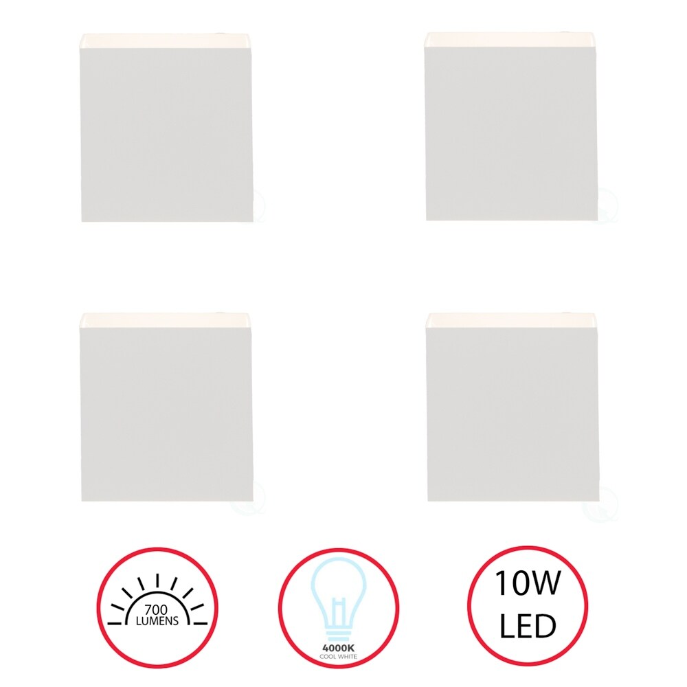 Modern Wall Sconce LED Waterproof Wall Lamp Aluminum with Adjustable Beam 10-Watt 4000K Cool White Indoor Outdoor