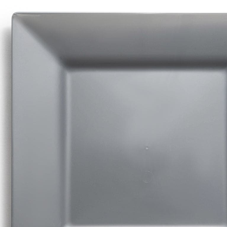 Modern Solid Square Disposable Plastic Plate Packs - Party Supplies