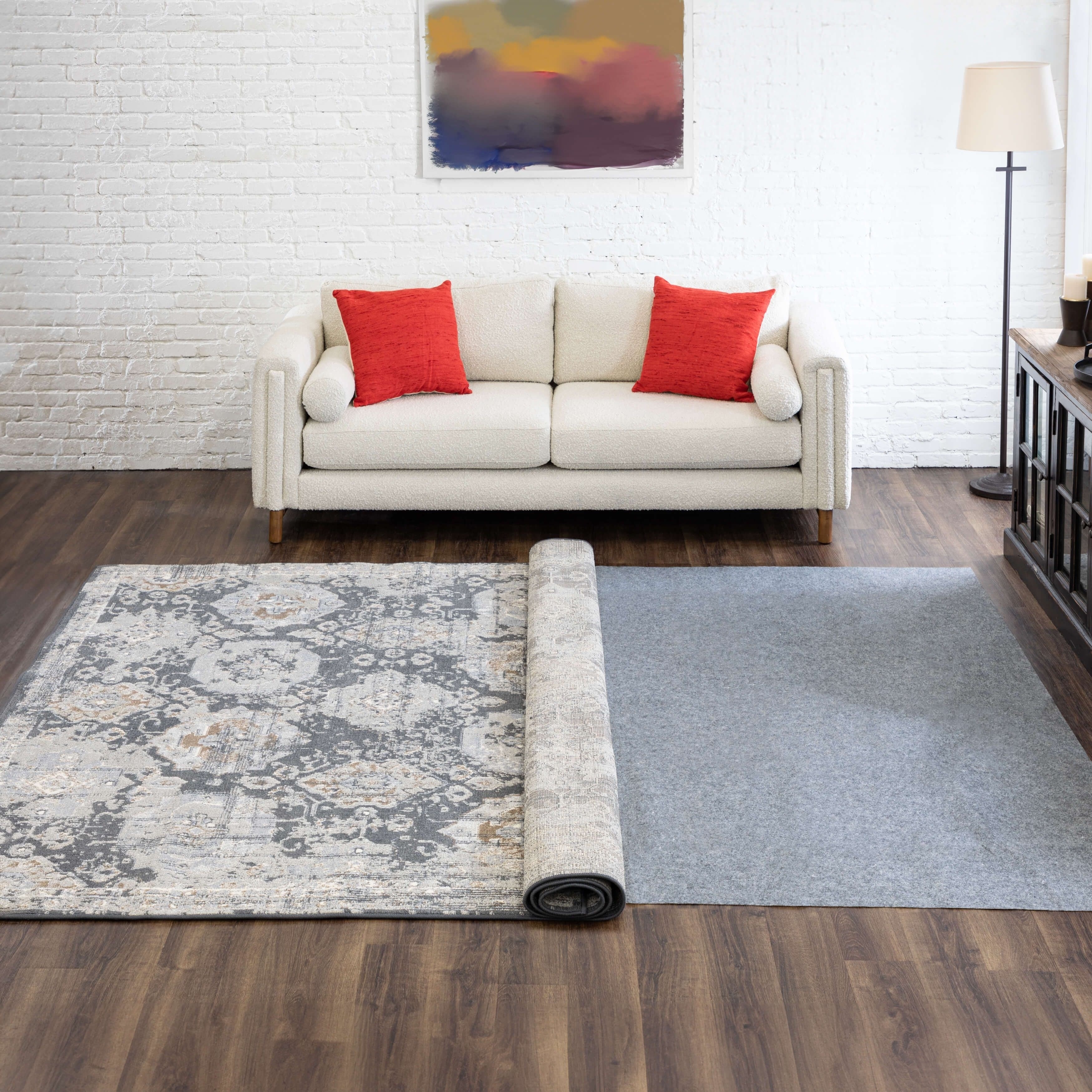 Mohawk Home Non Slip Rug Pad Low Profile Felt Cushion Reversible - Grey
