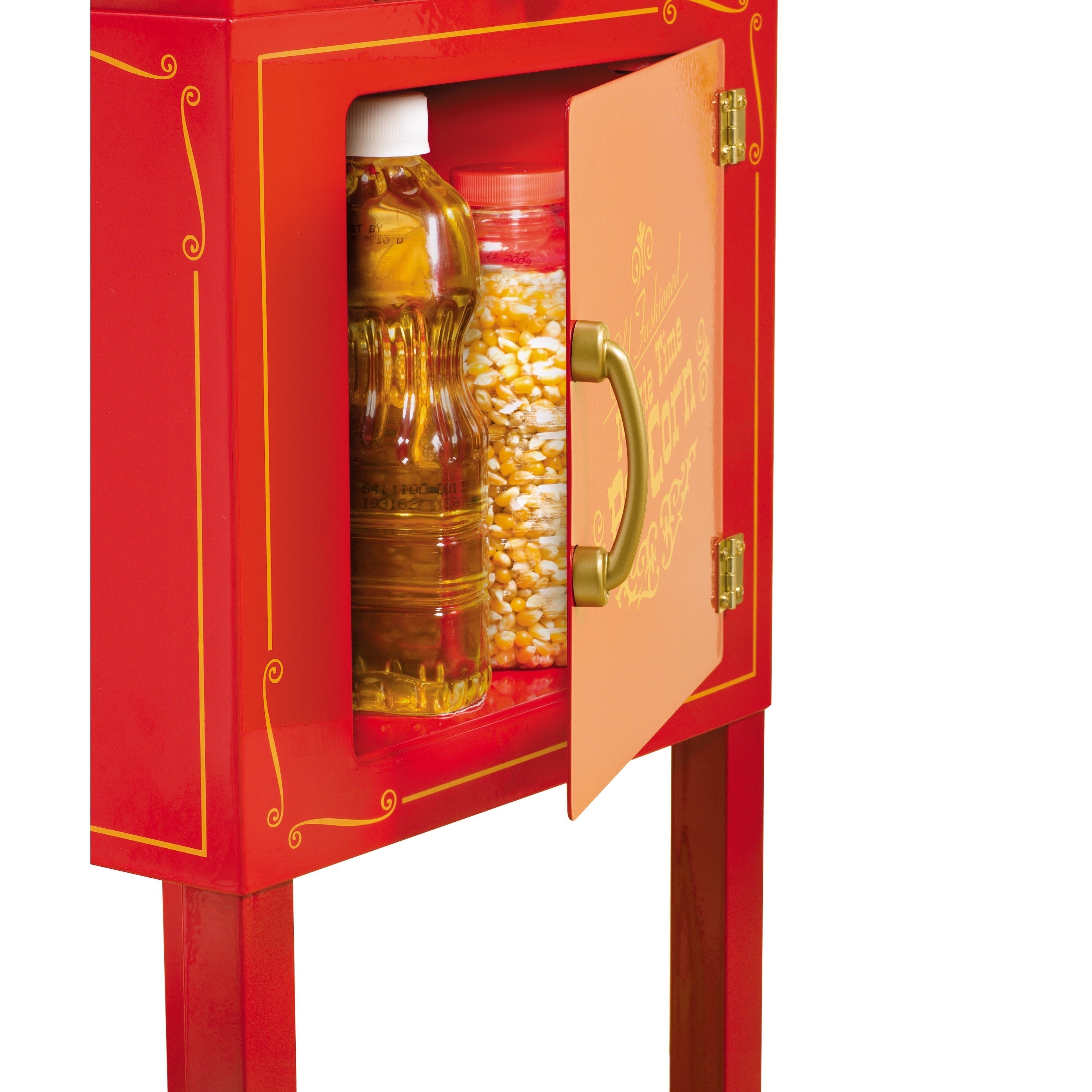 Bouilloire de style cinéma de 2,5 oz, chariot à popcorn de 10 tasses et 48 pouces