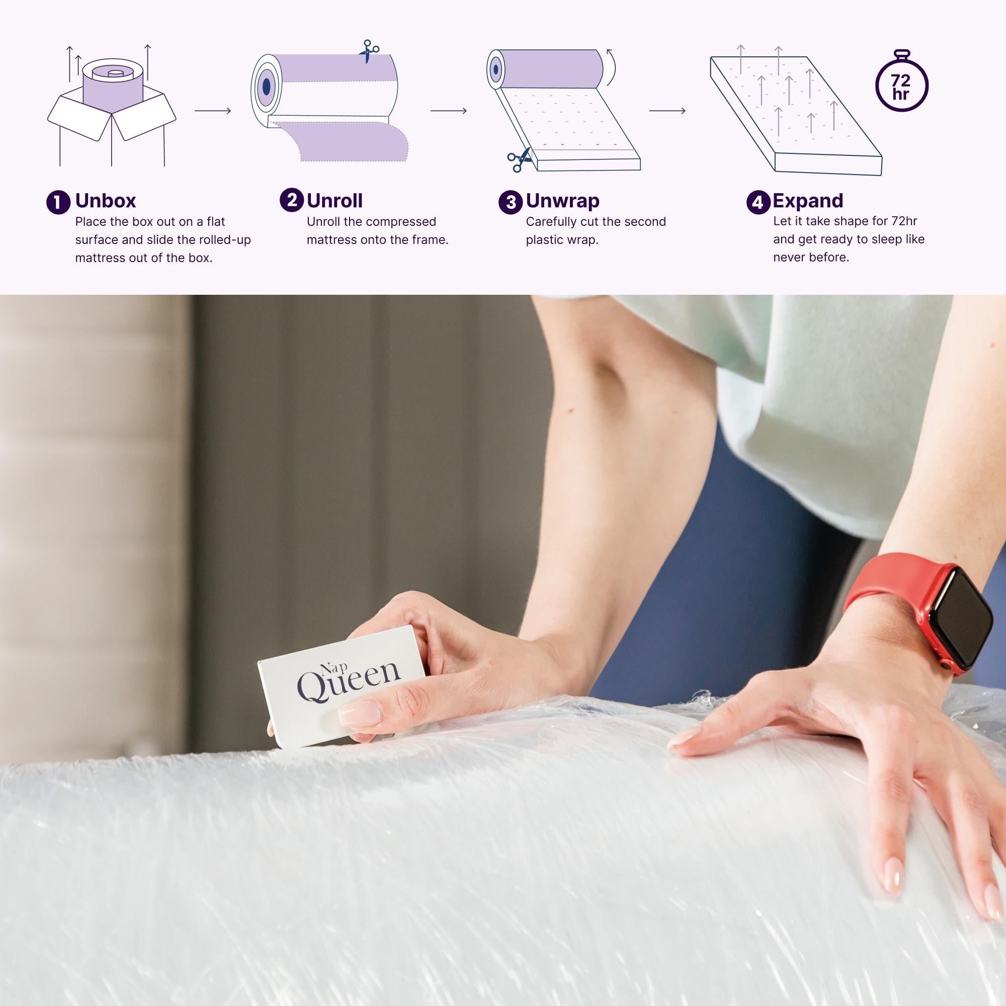Matelas en mousse à mémoire de forme avec gel rafraîchissant NapQueen Elizabeth 8