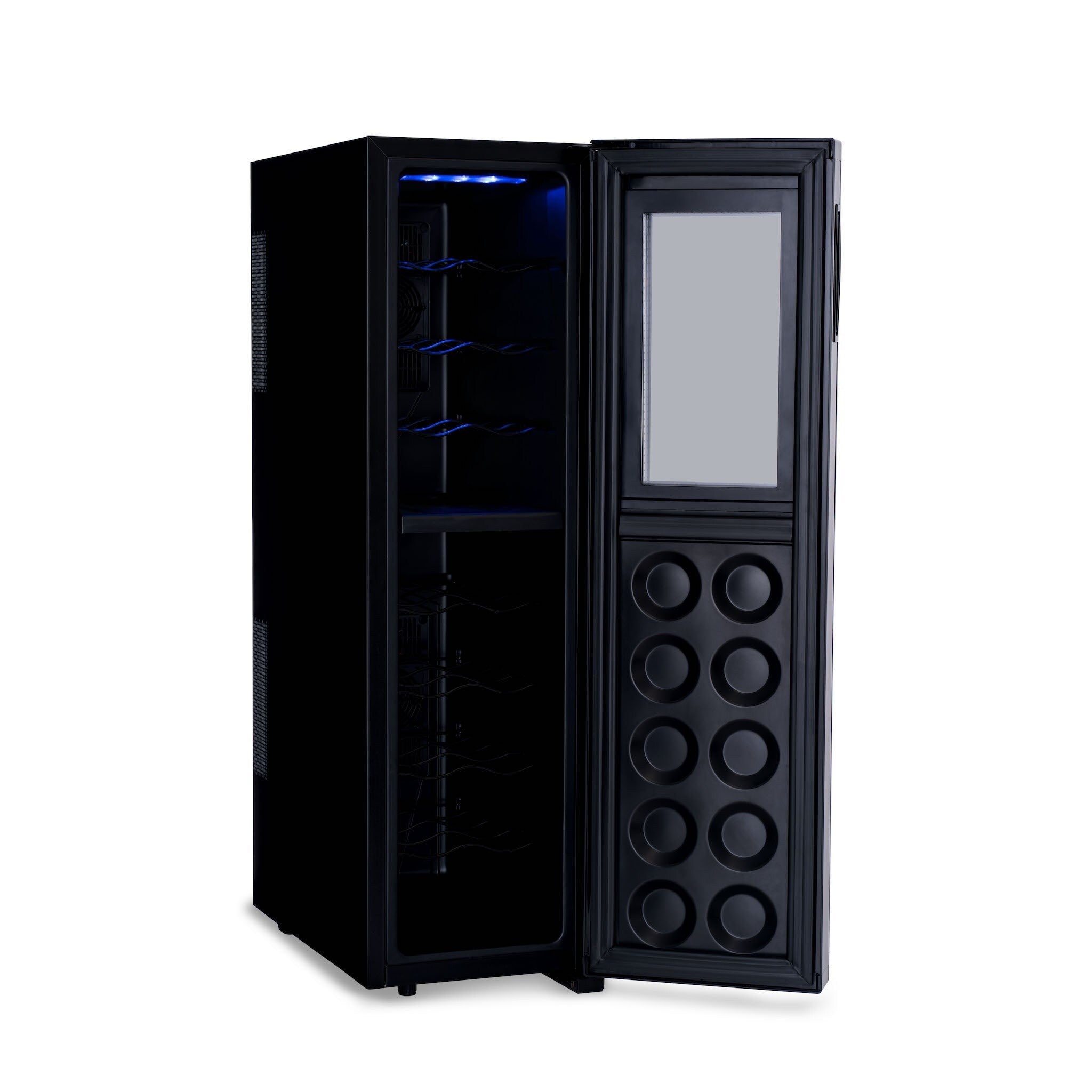 Réfrigérateur à vin Newair Shadow-T Series, 18 bouteilles, double zone de température, autonome, thermoélectrique, commande numérique