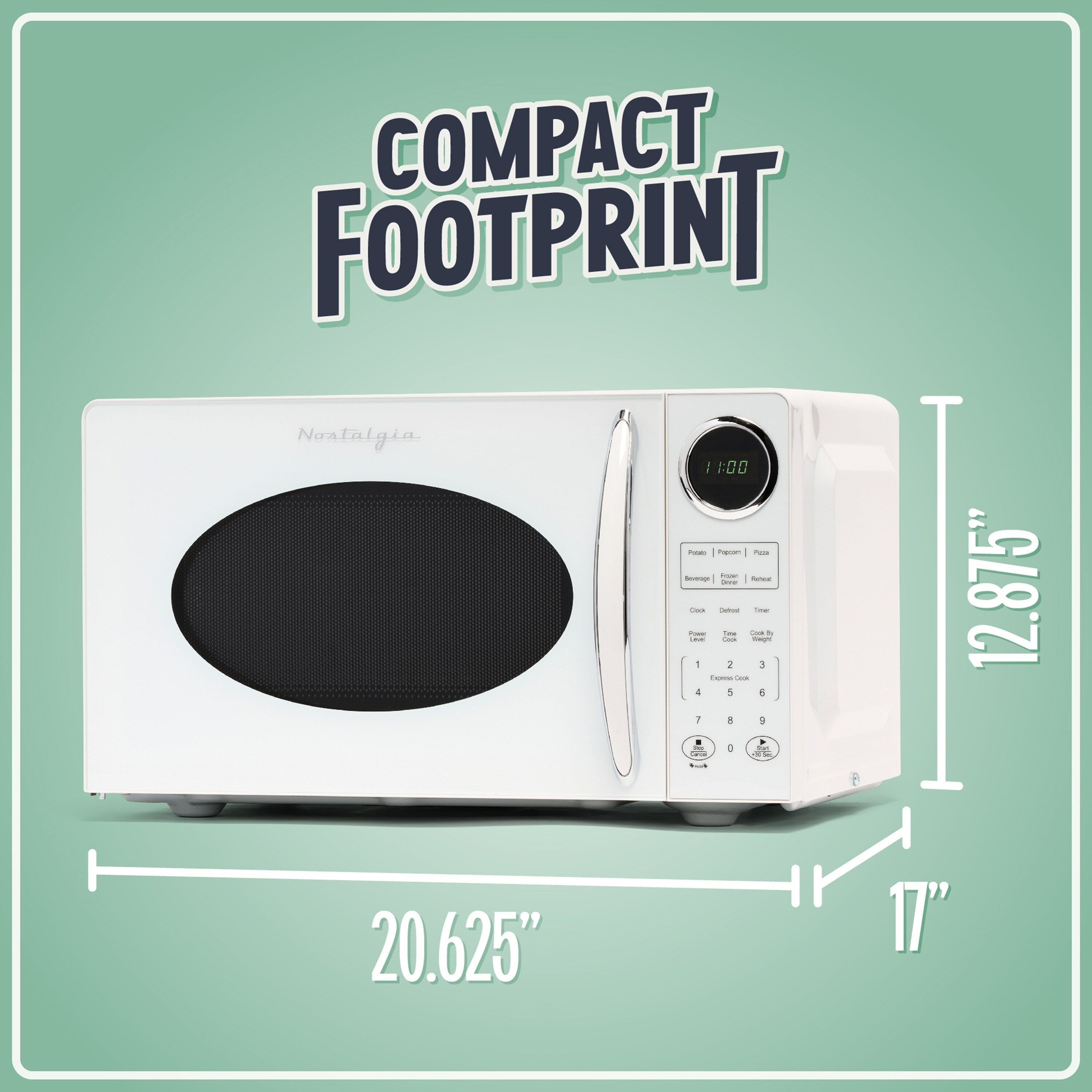 Four à micro-ondes de comptoir rétro nostalgique de 0,9 pied cube