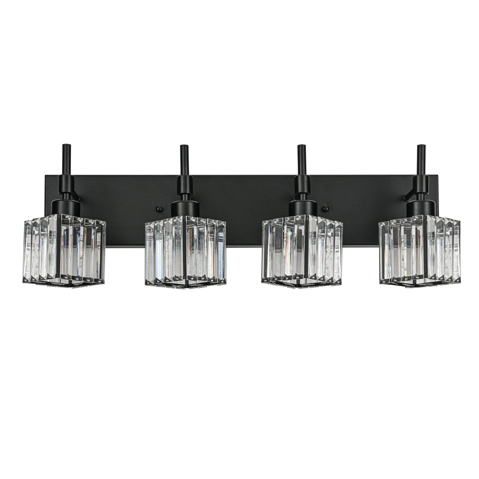 Luminaires de salle de bain en cristal à intensité variable Ora Modern sur miroir Glam Vanity Lights