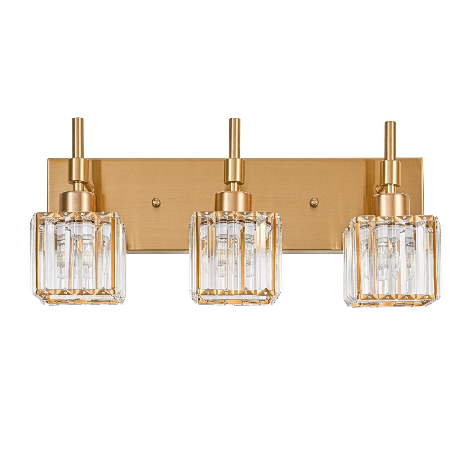 Luminaires de salle de bain en cristal à intensité variable Ora Modern sur miroir Glam Vanity Lights