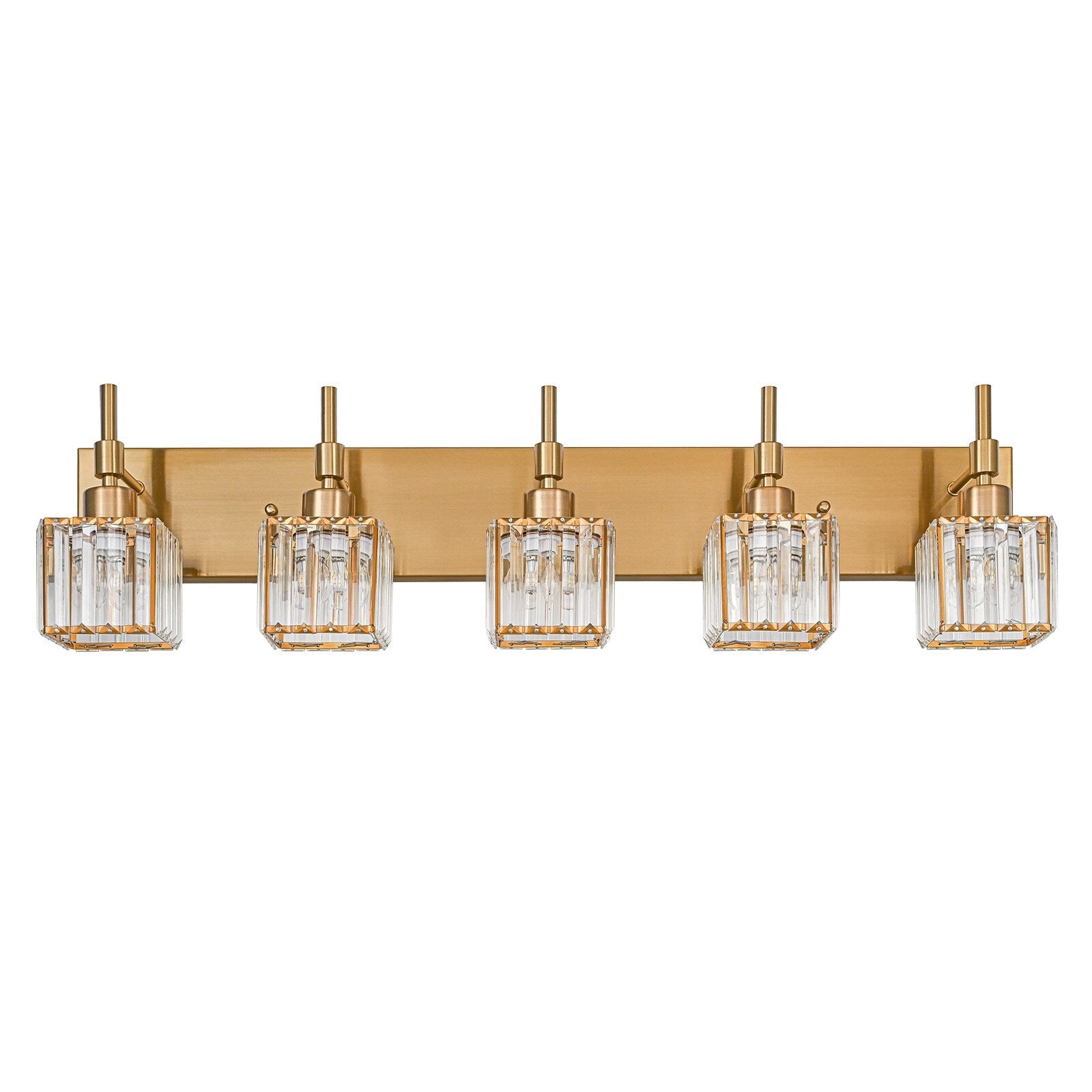 Luminaires de salle de bain en cristal à intensité variable Ora Modern sur miroir Glam Vanity Lights