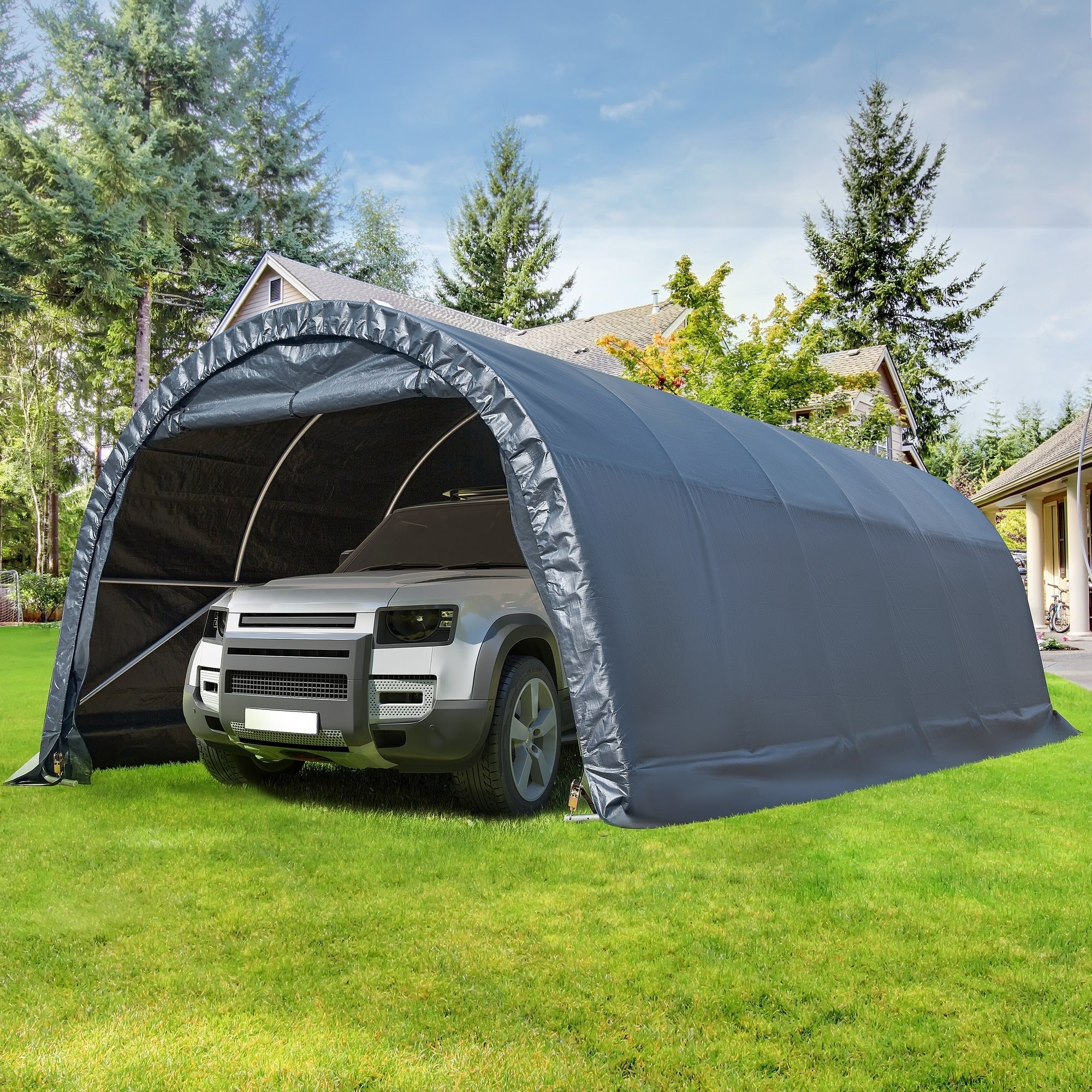 Abri de jardin et abri d'auto extérieur : abri portable pour vélos, motos et rangement de jardin